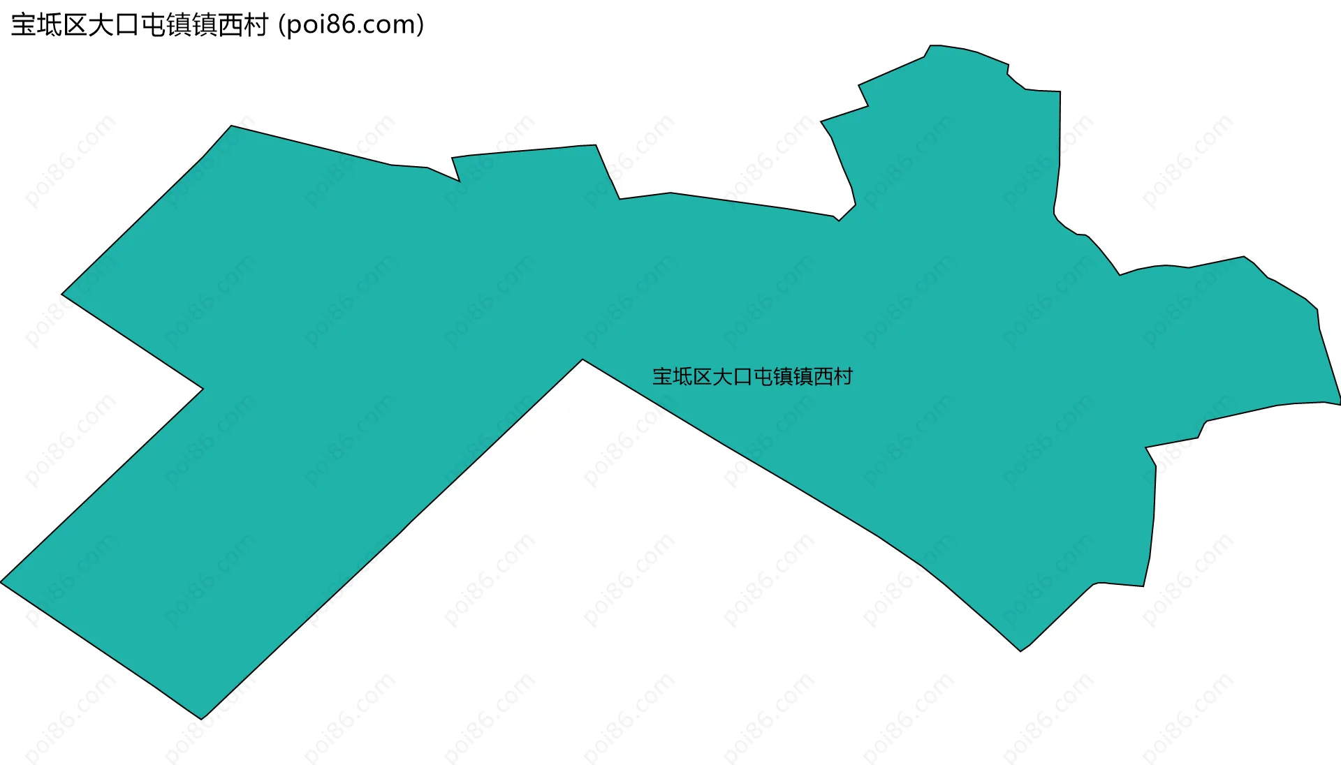 宝坻区大口屯镇镇西村边界地图