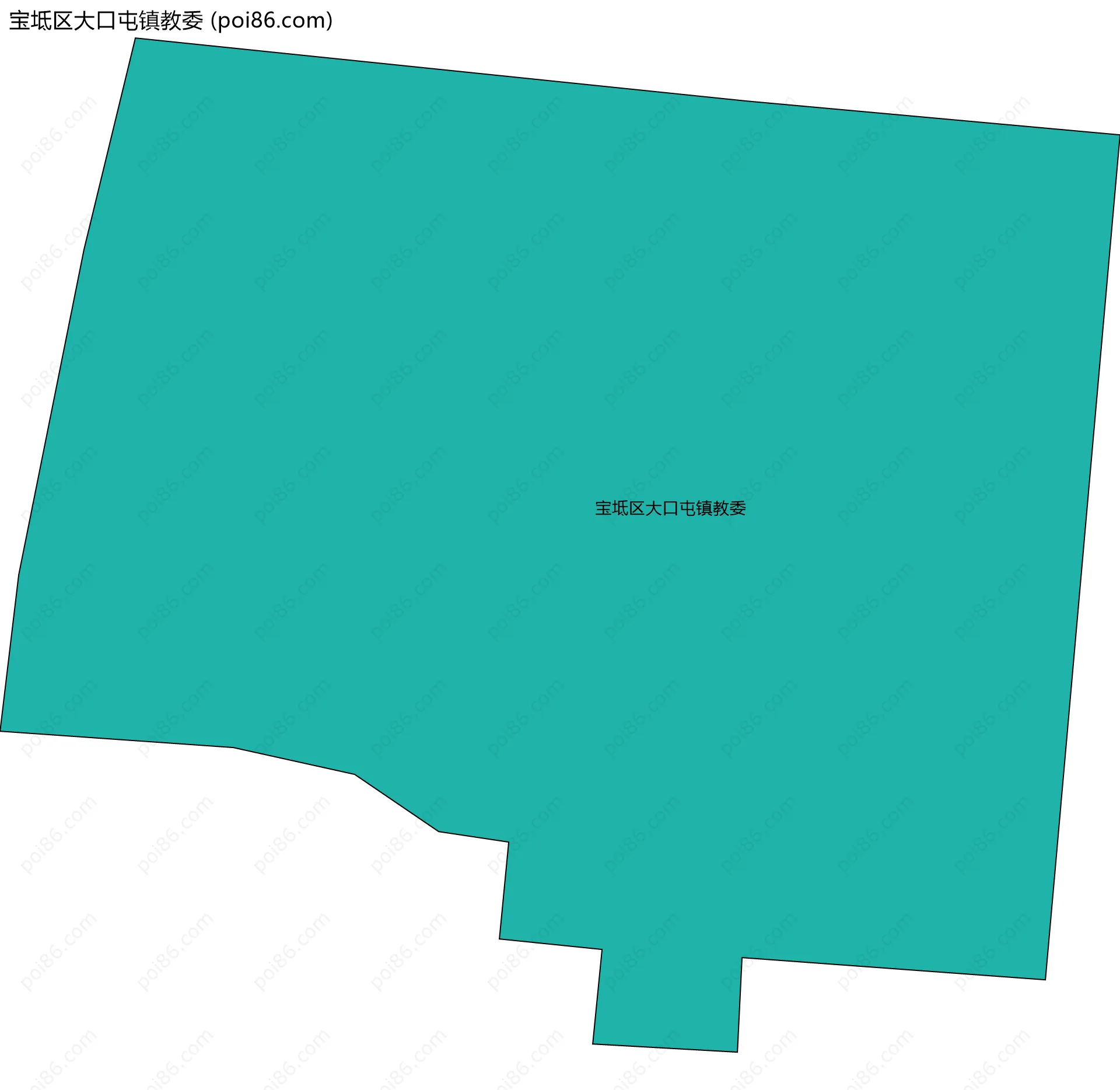 宝坻区大口屯镇教委边界地图