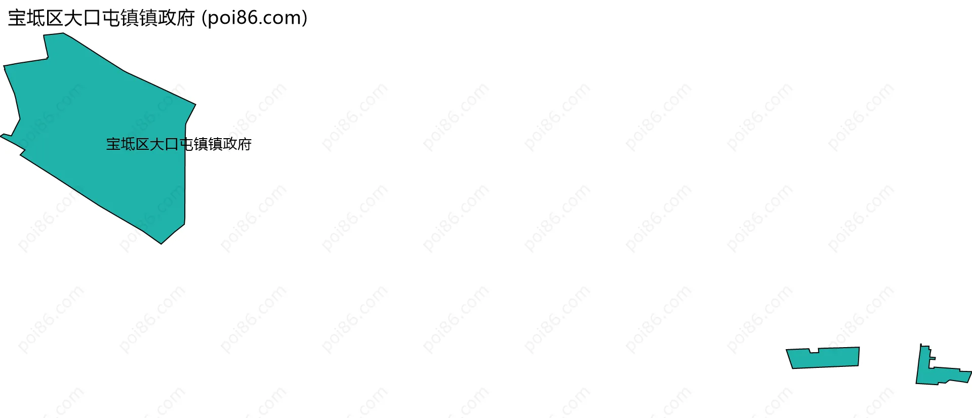 宝坻区大口屯镇镇政府边界地图