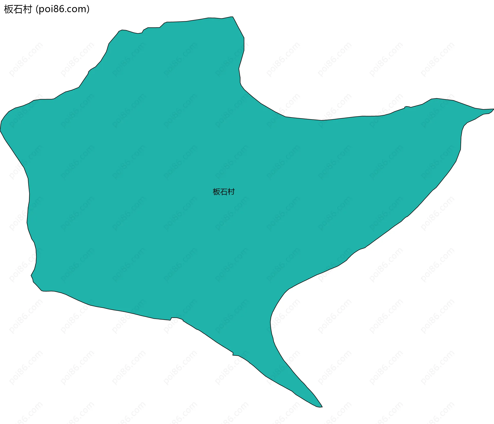 板石村边界地图