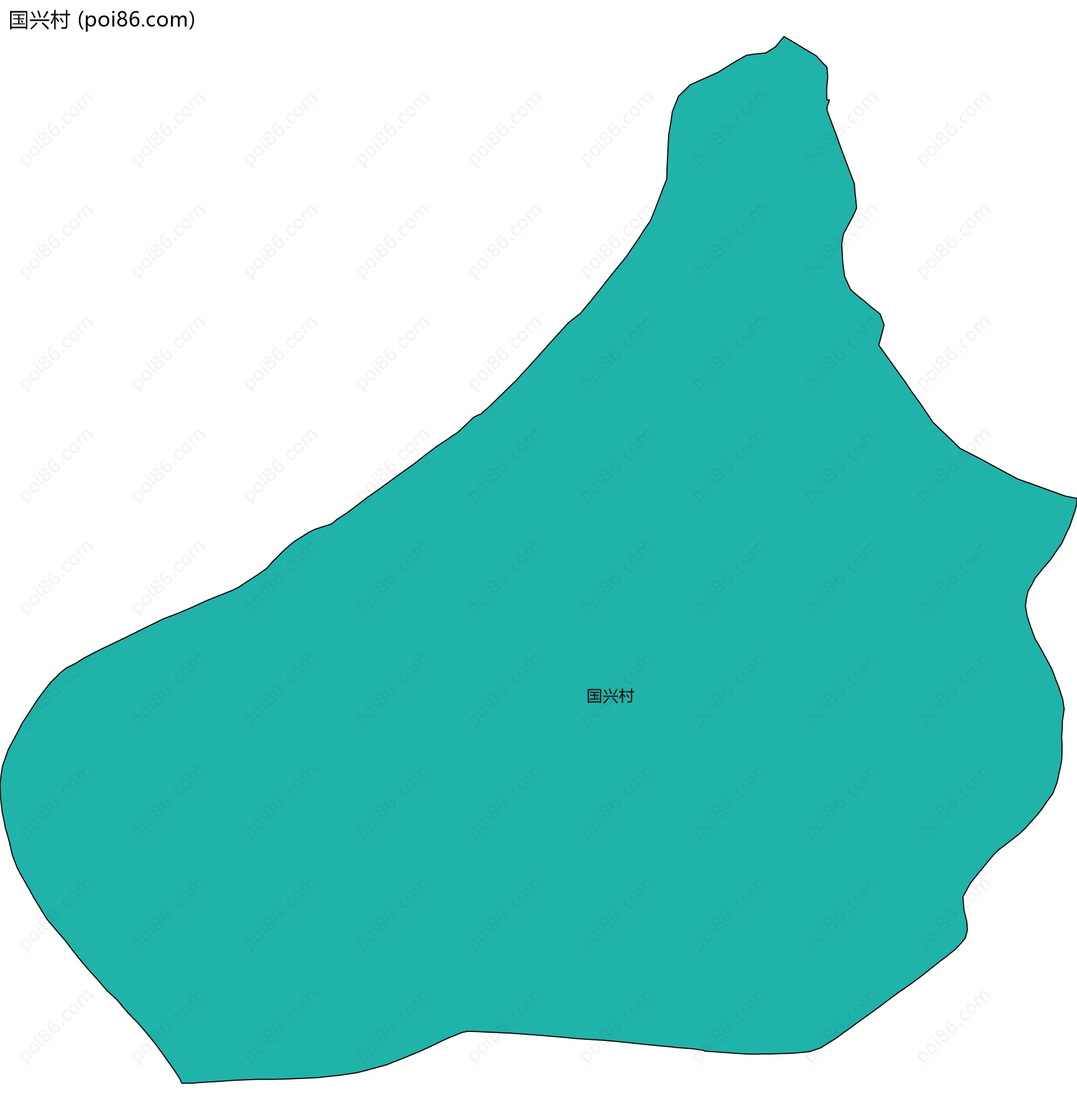 国兴村边界地图