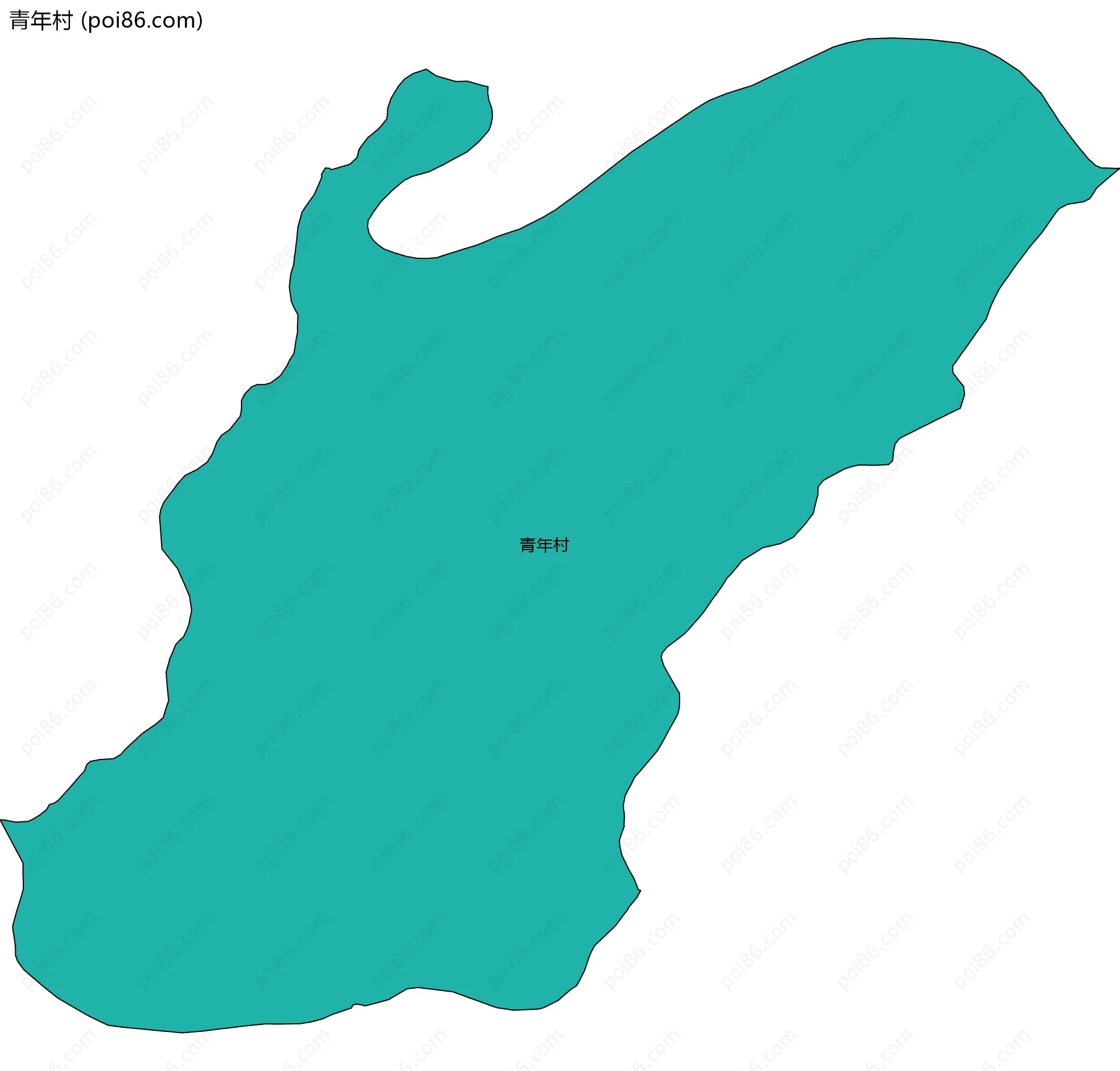 青年村边界地图