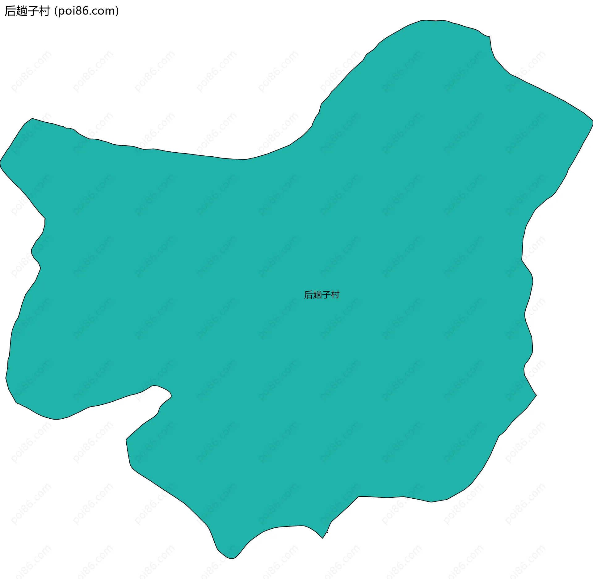 后趟子村边界地图