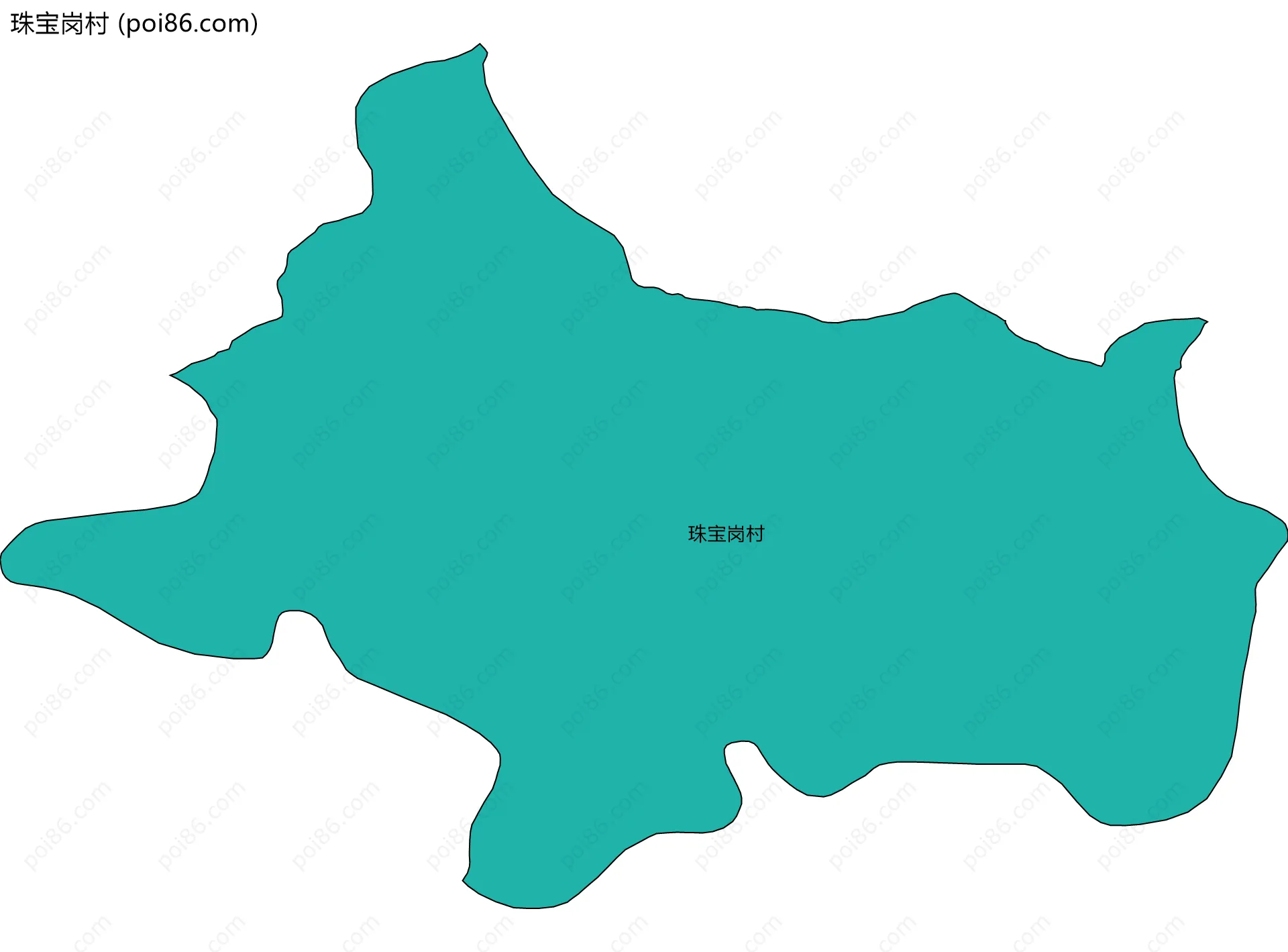 珠宝岗村边界地图