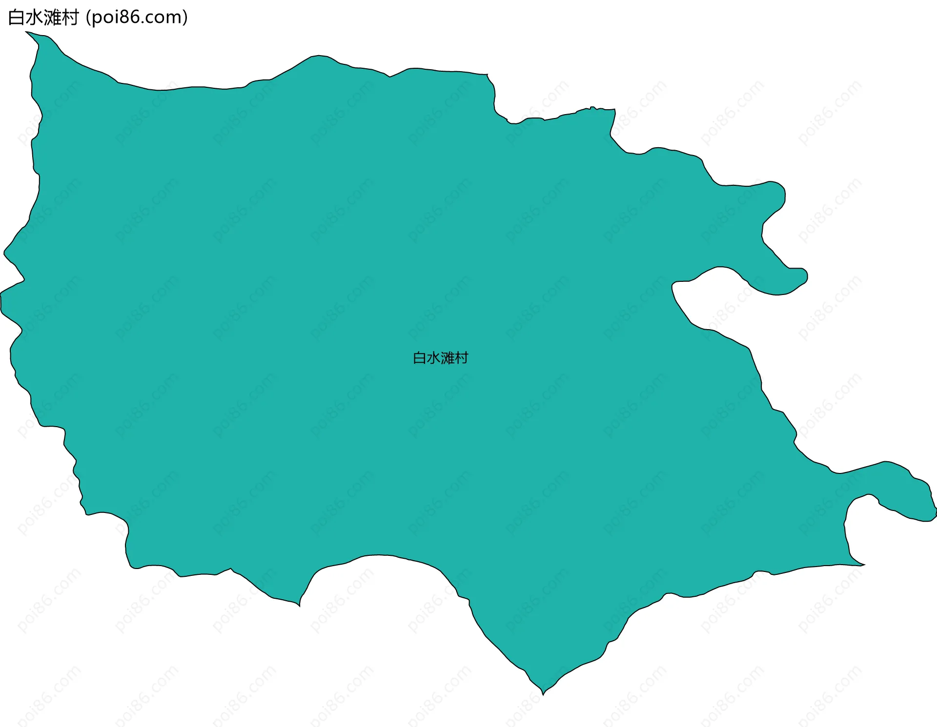 白水滩村边界地图