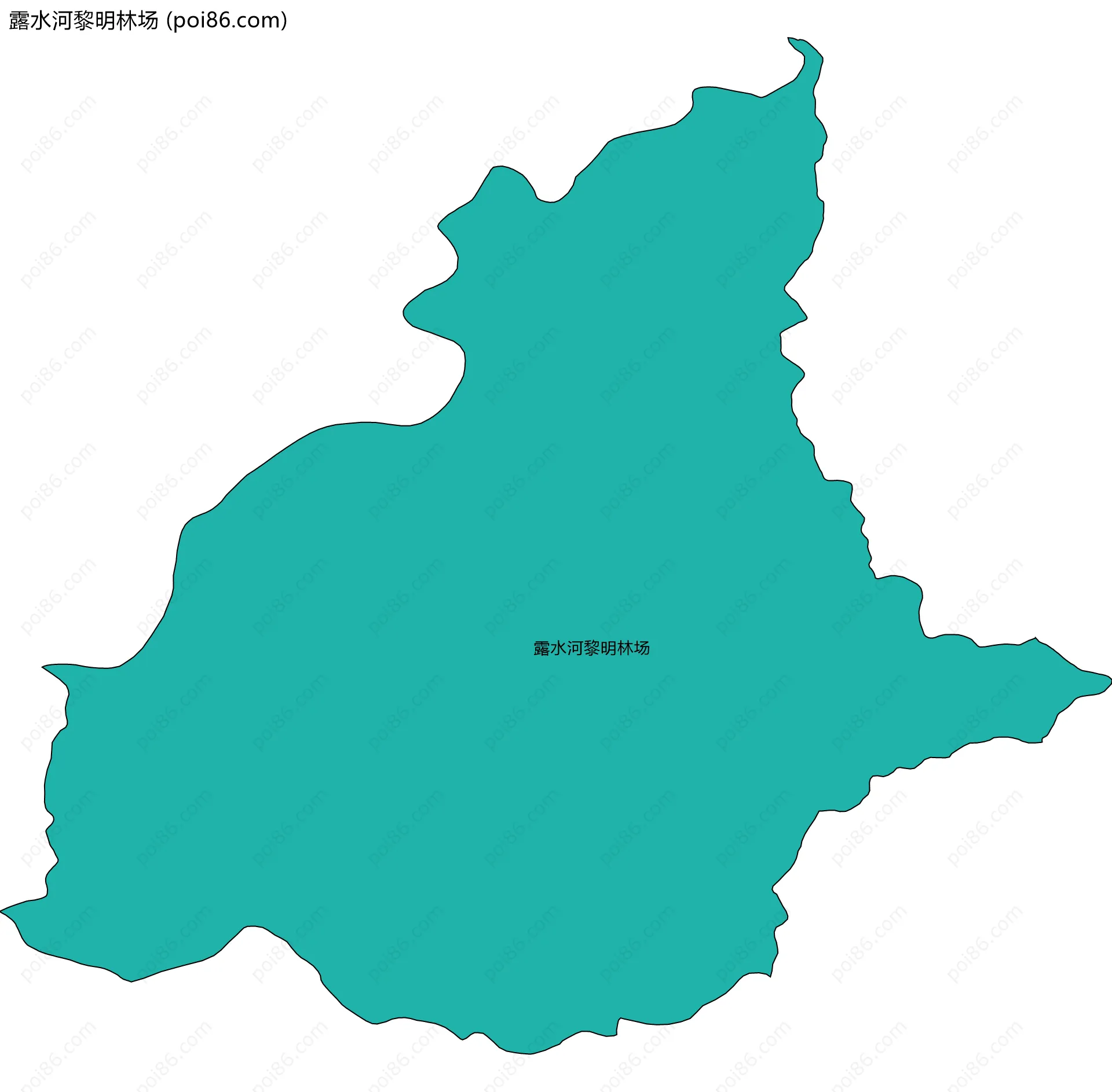 露水河黎明林场边界地图