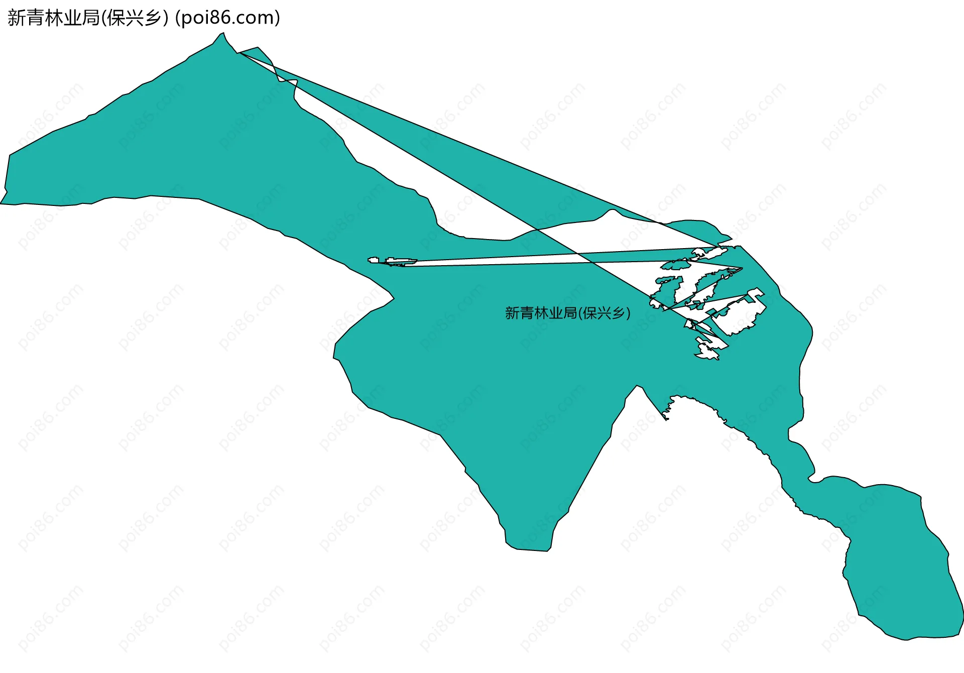 新青林业局(保兴乡)边界地图