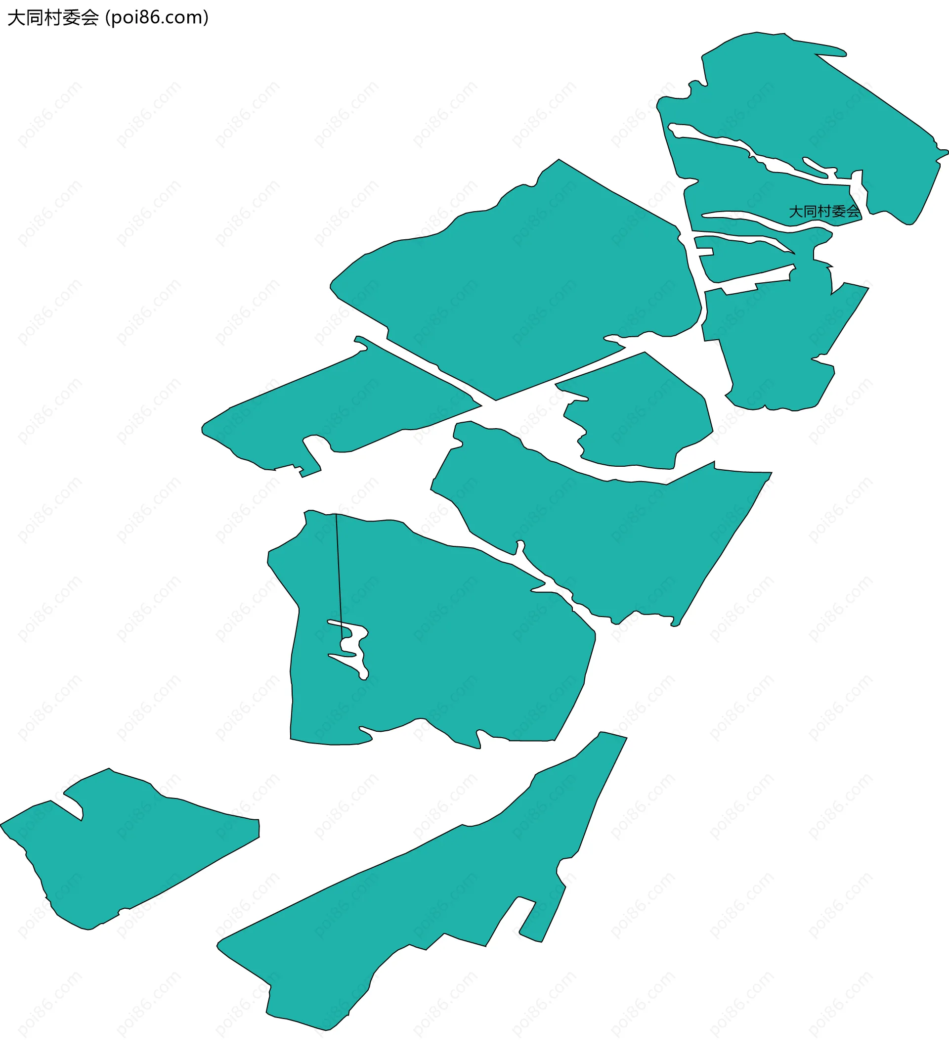 大同村委会边界地图