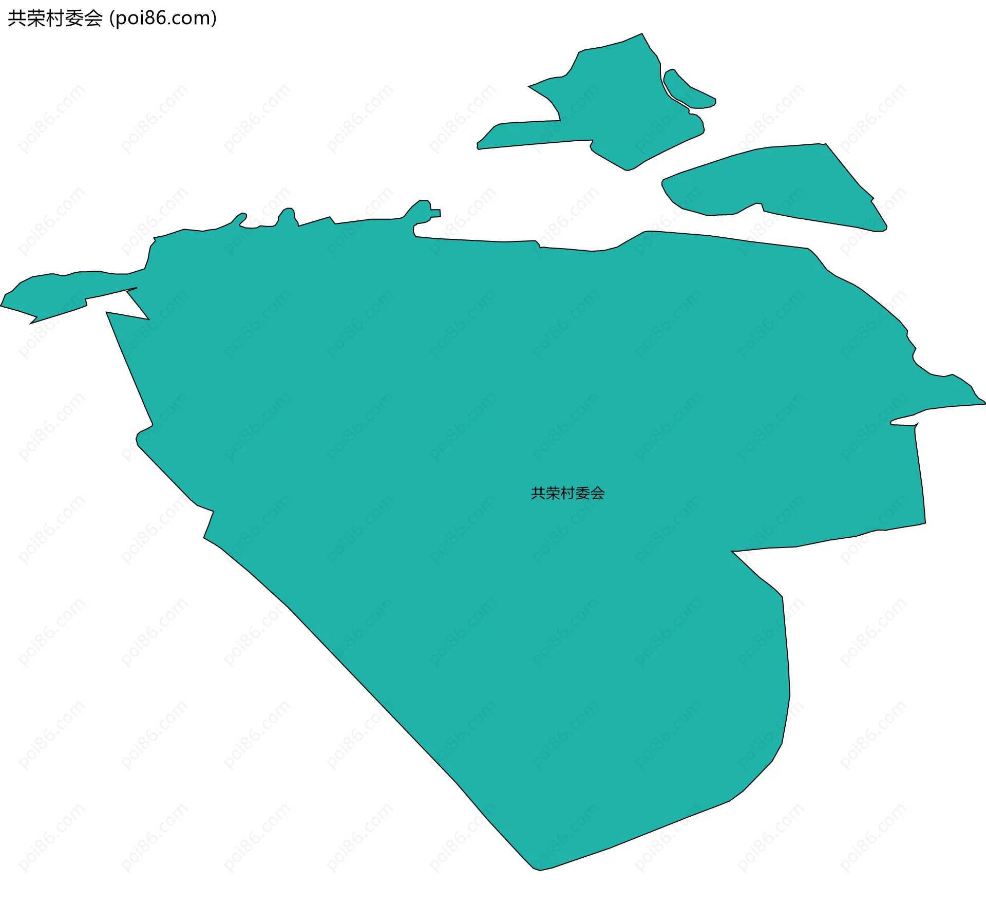 共荣村委会边界地图