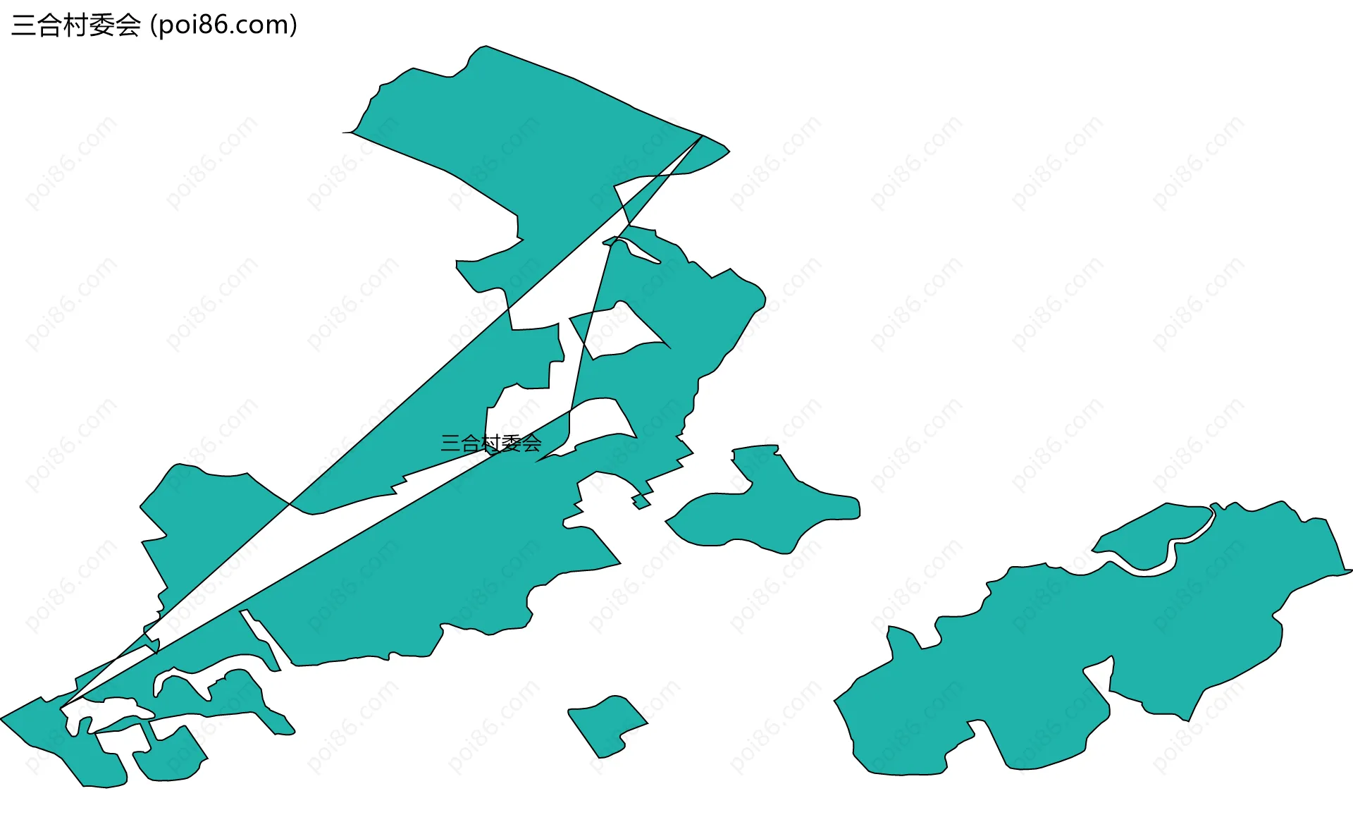三合村委会边界地图