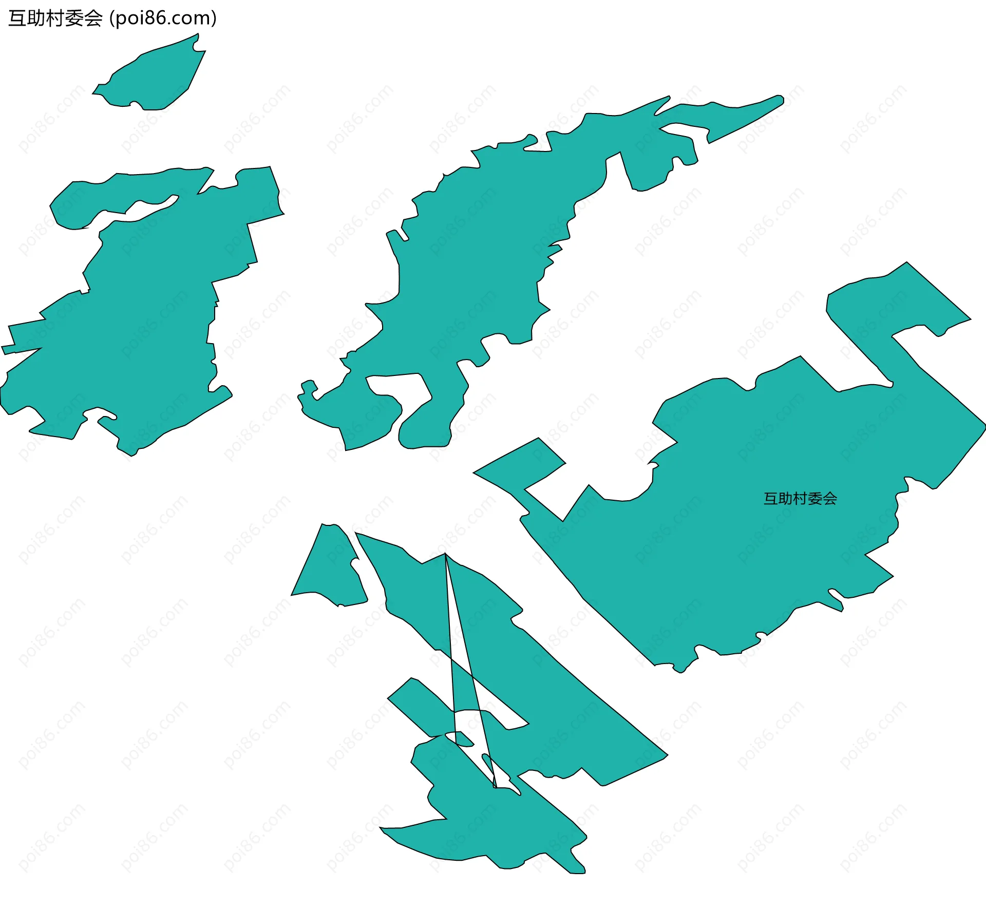 互助村委会边界地图