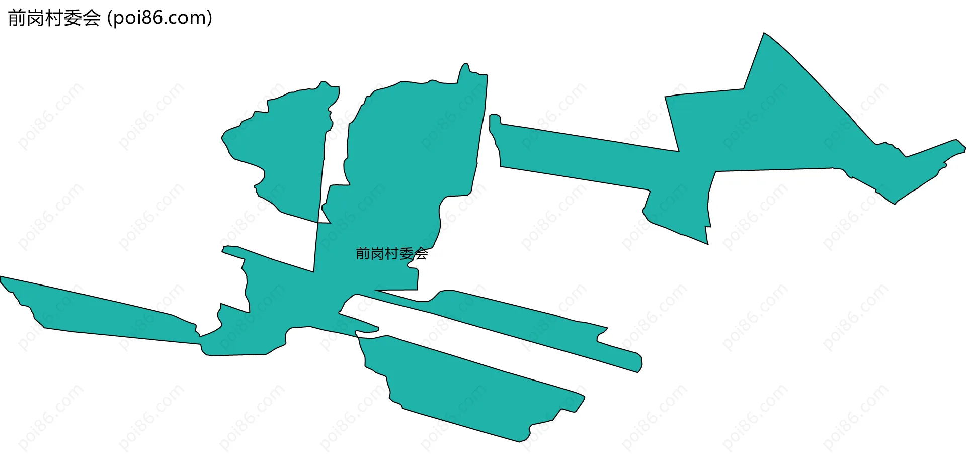 前岗村委会边界地图
