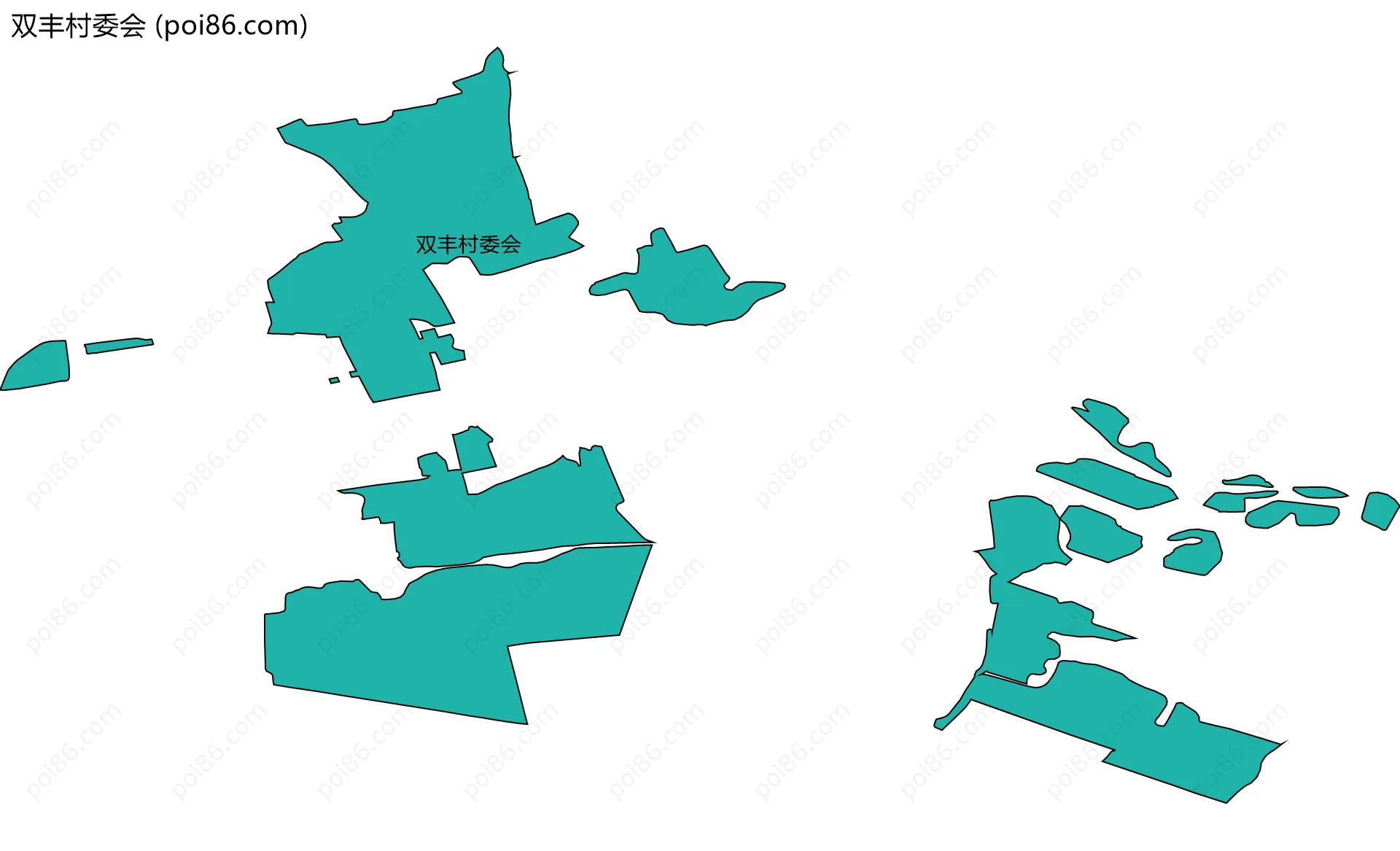 双丰村委会边界地图