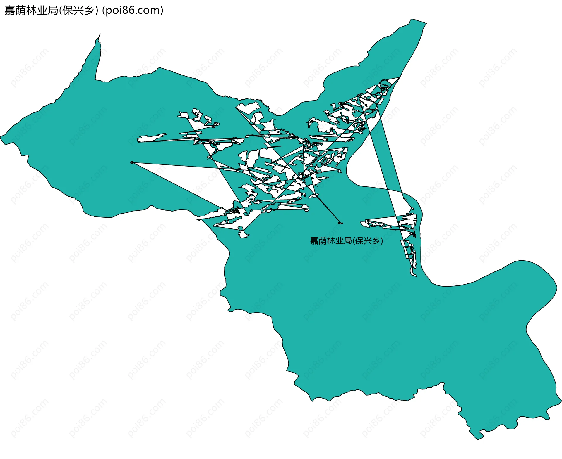 嘉荫林业局(保兴乡)边界地图