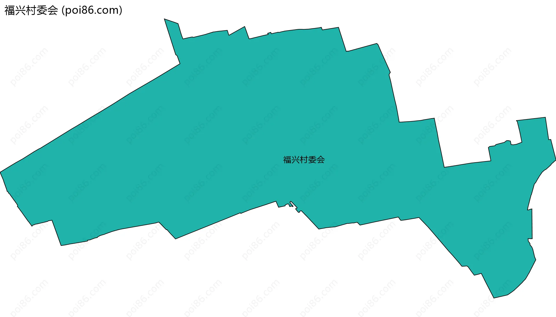 福兴村委会边界地图