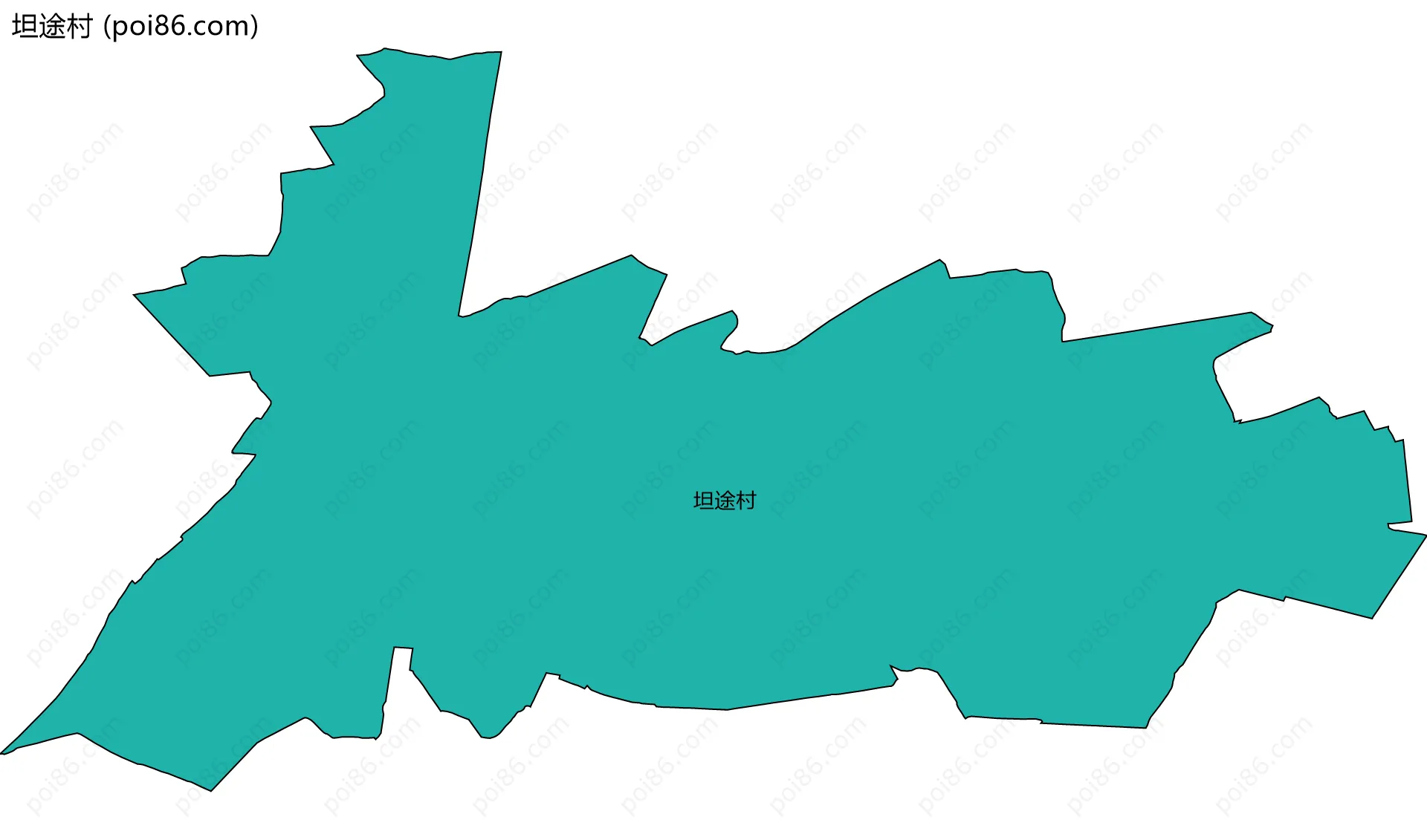 坦途村边界地图