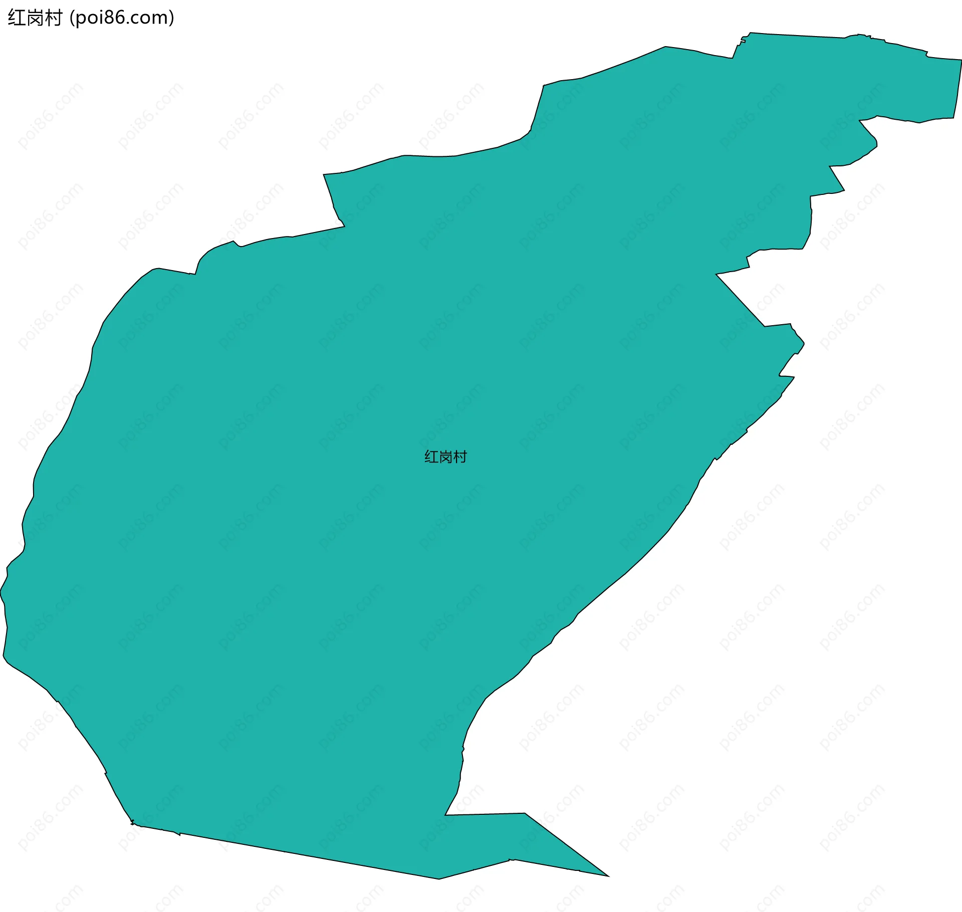 红岗村边界地图