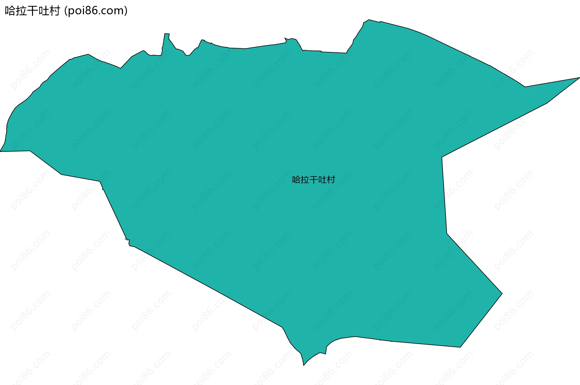 哈拉干吐村边界地图