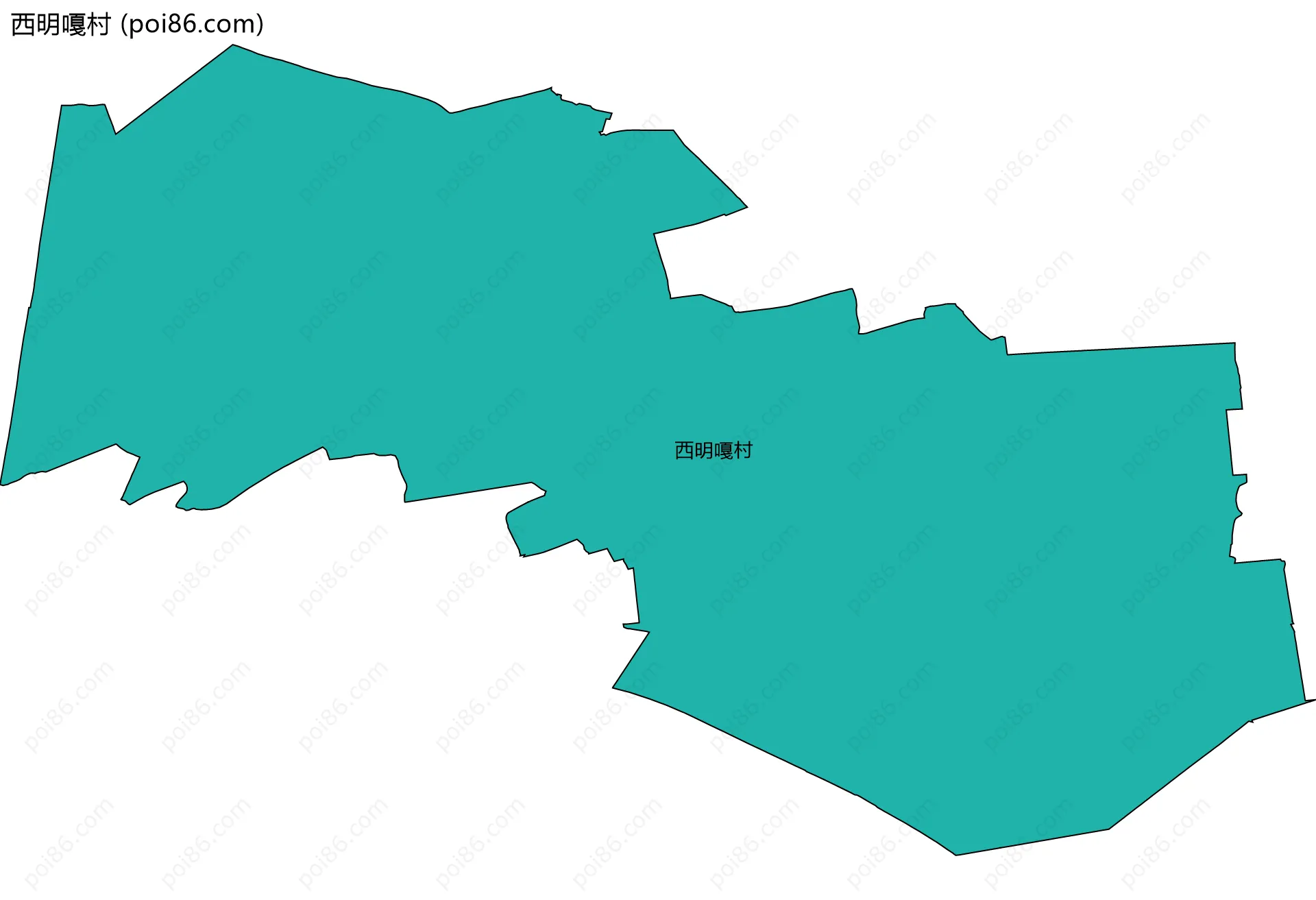 西明嘎村边界地图