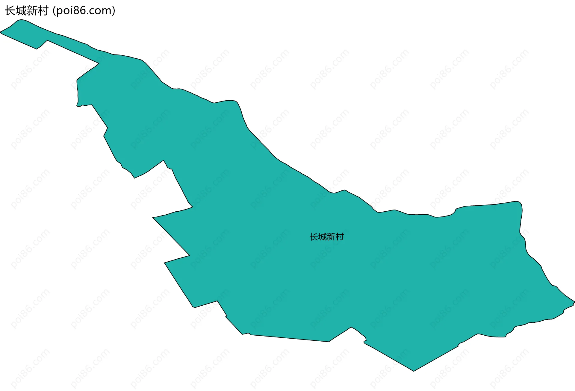 长城新村边界地图