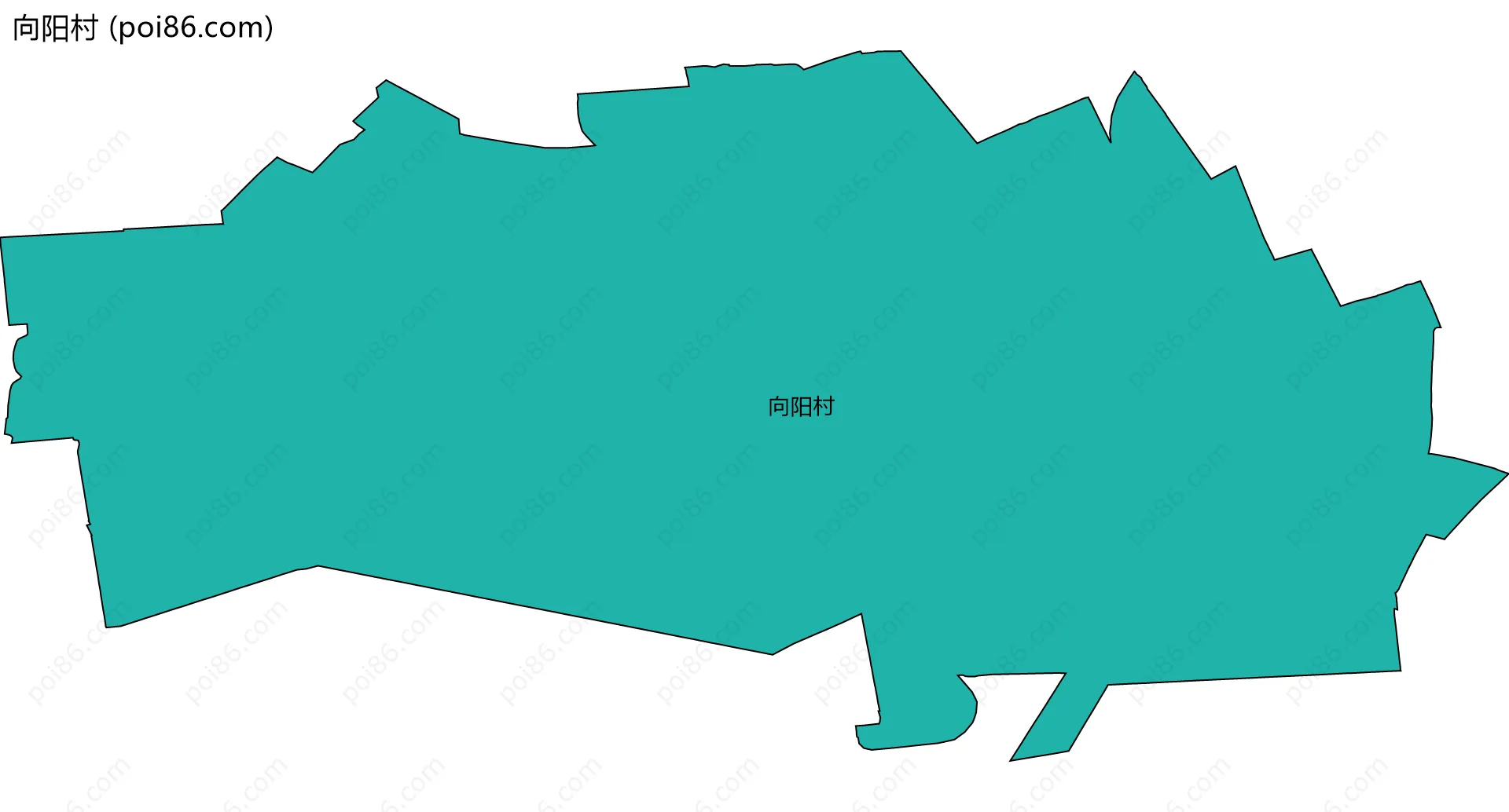 向阳村边界地图