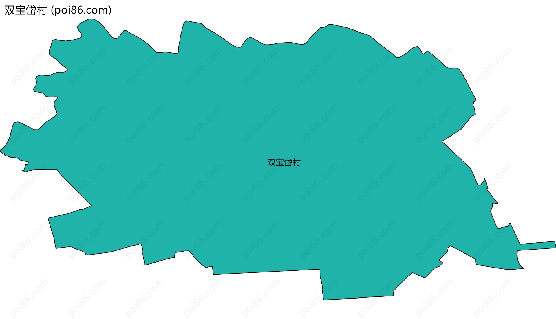 双宝岱村边界地图