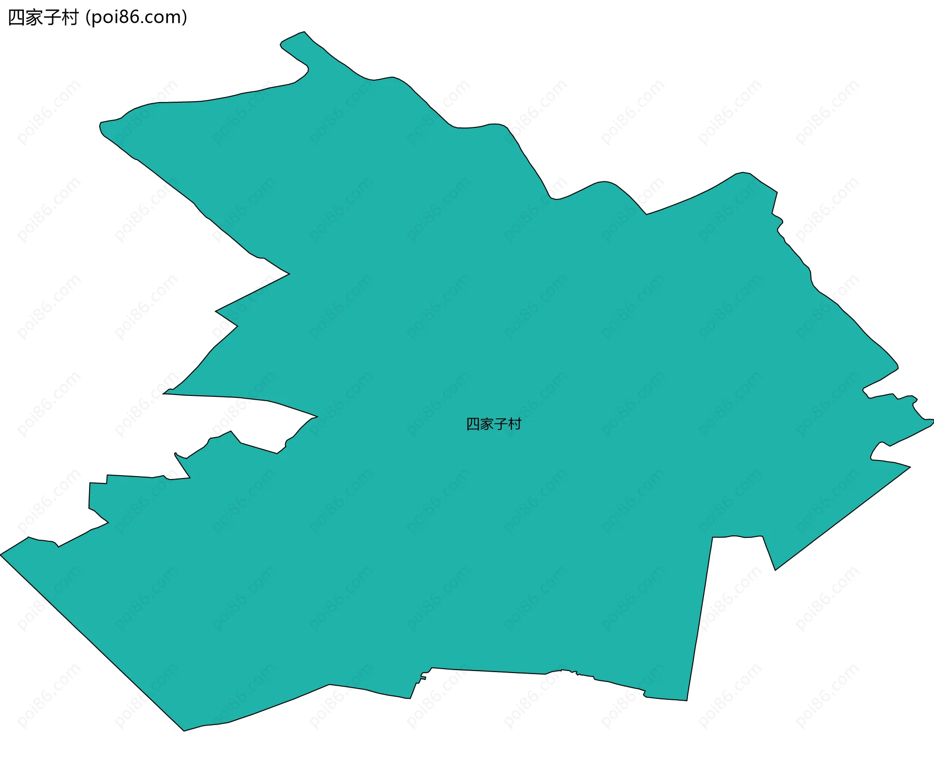 四家子村边界地图