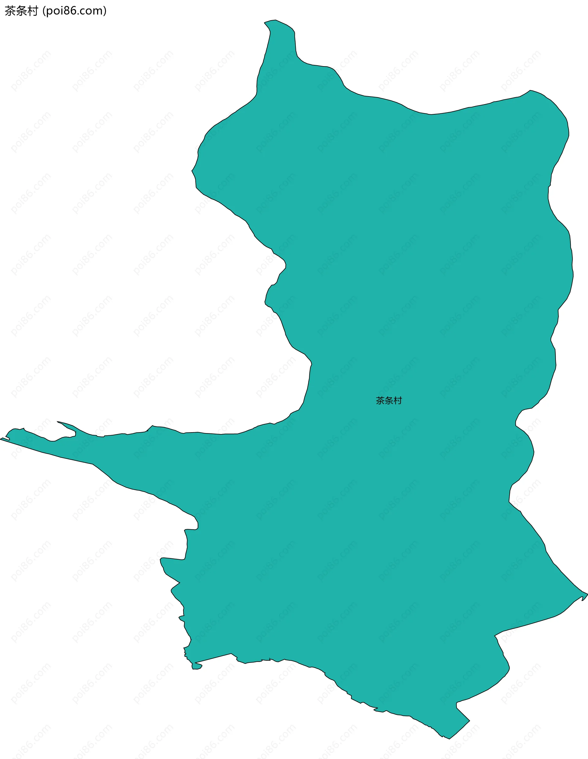 茶条村边界地图