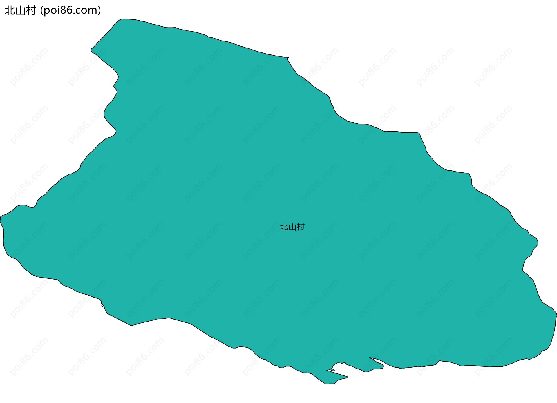 北山村边界地图