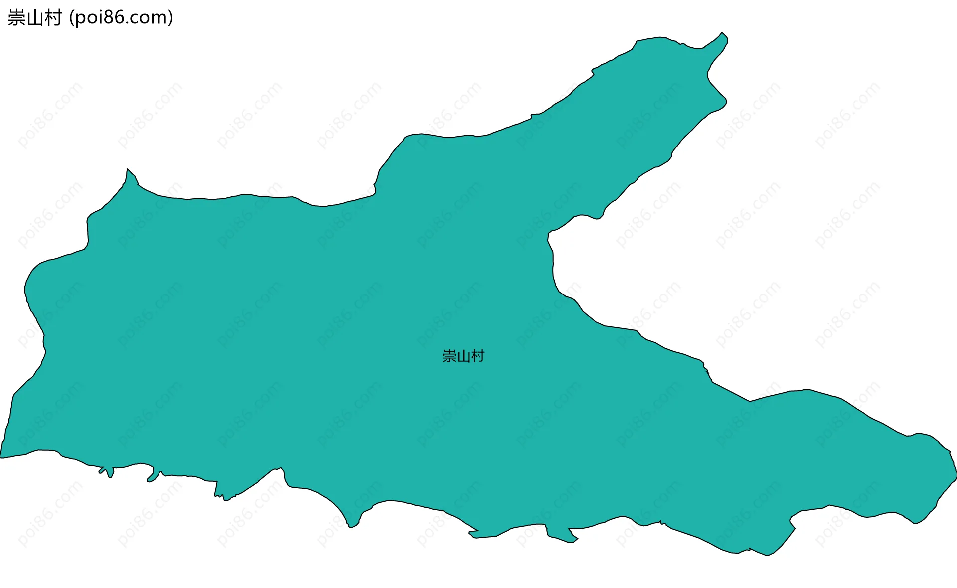 崇山村边界地图
