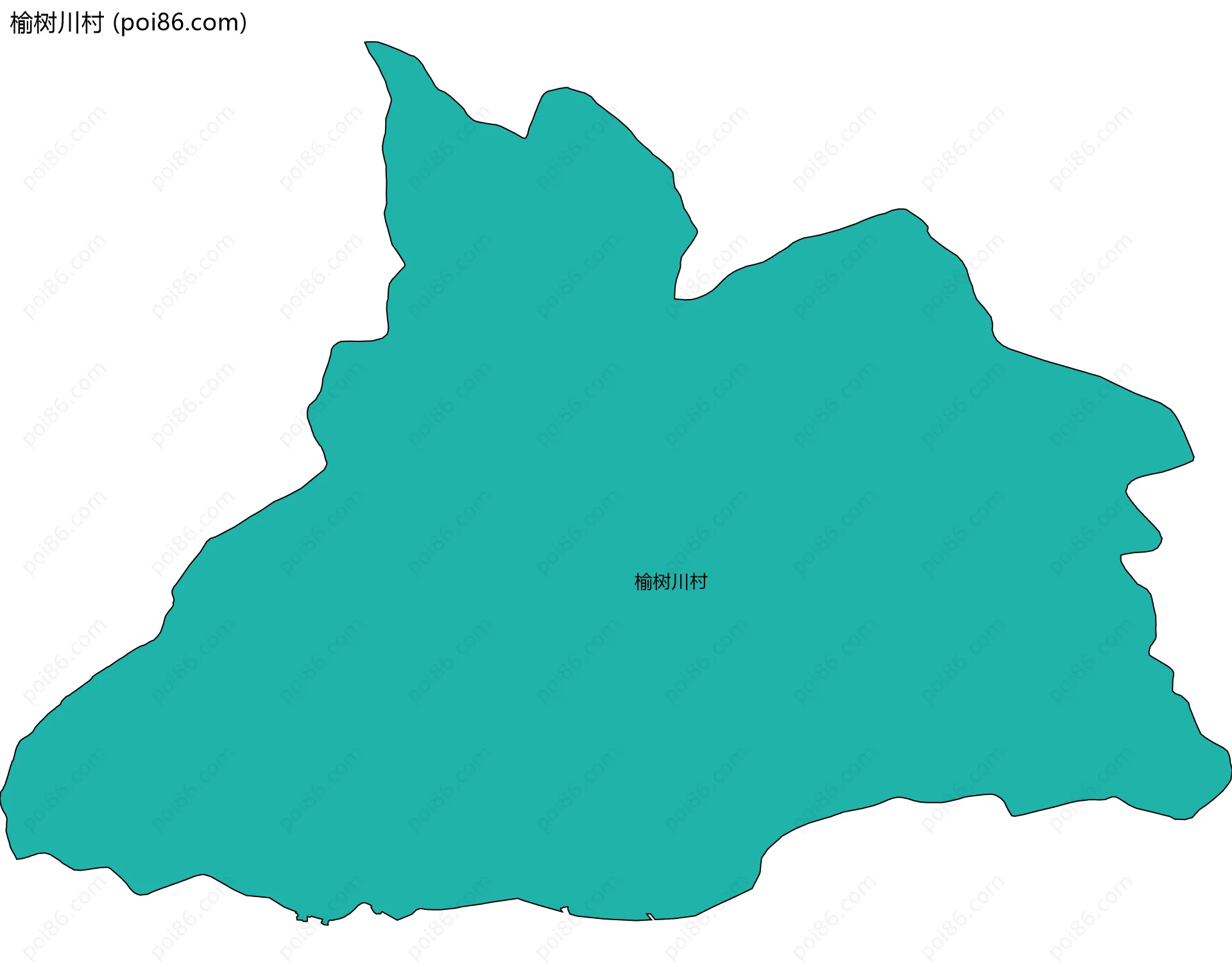 榆树川村边界地图