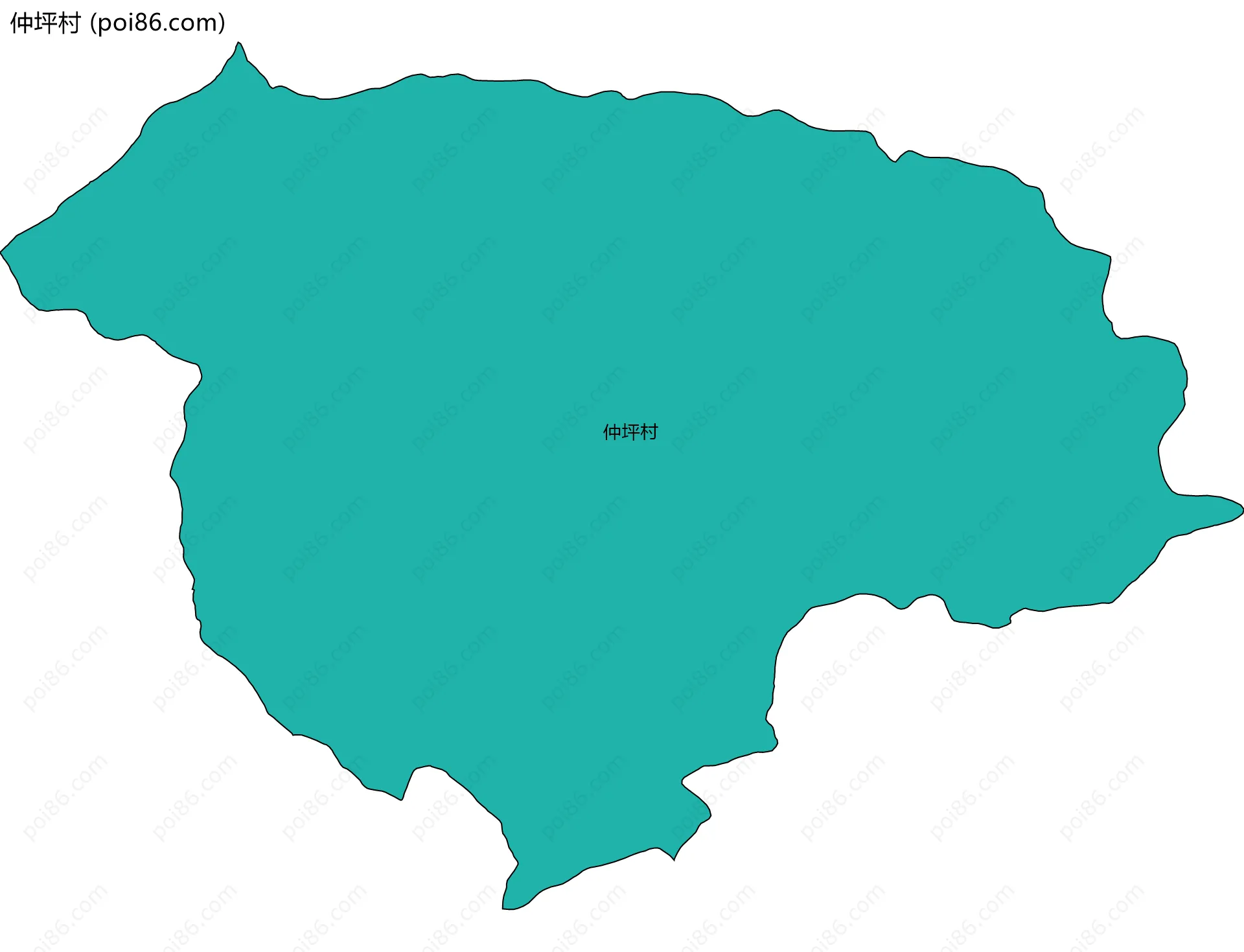 仲坪村边界地图