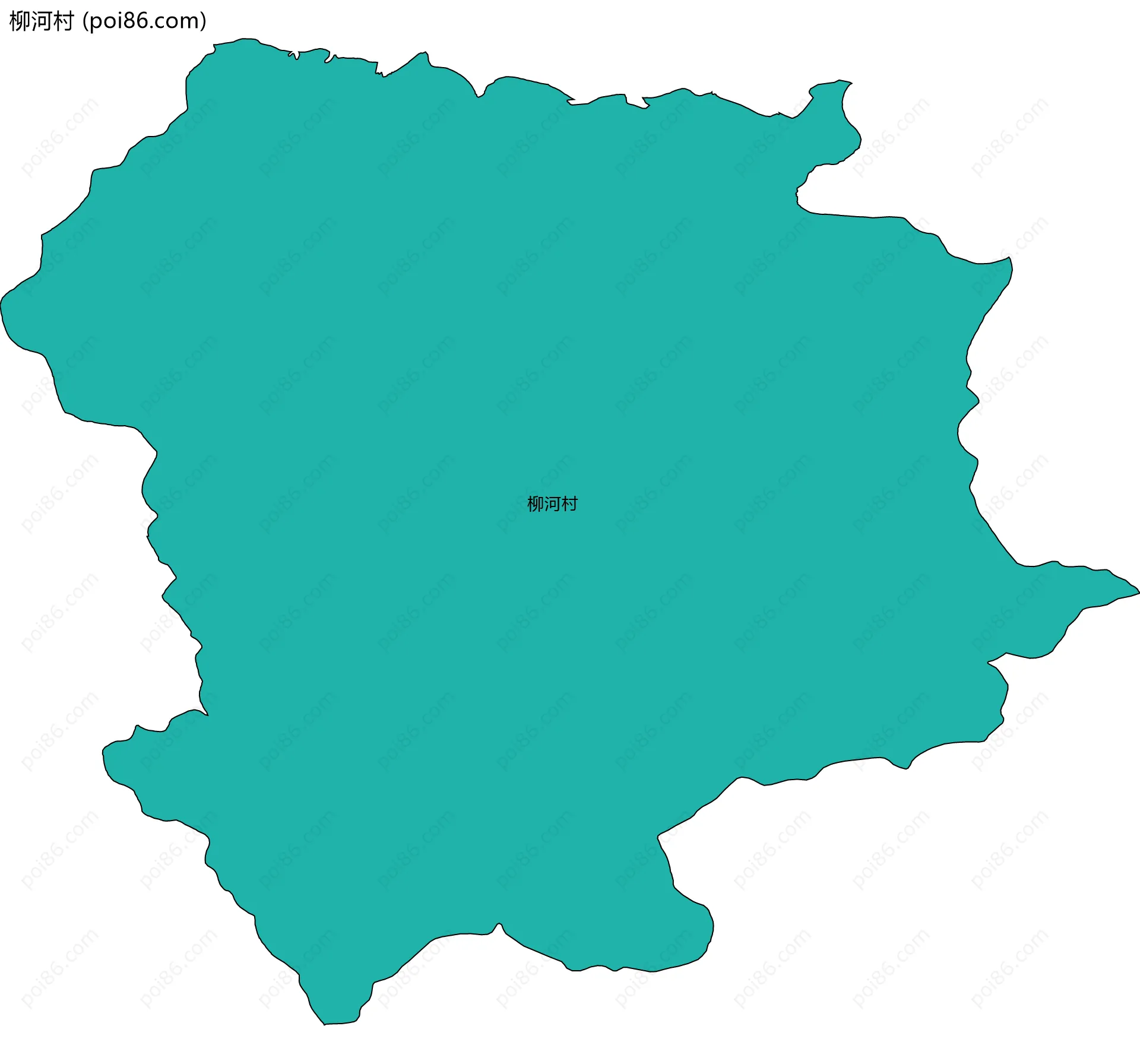 柳河村边界地图