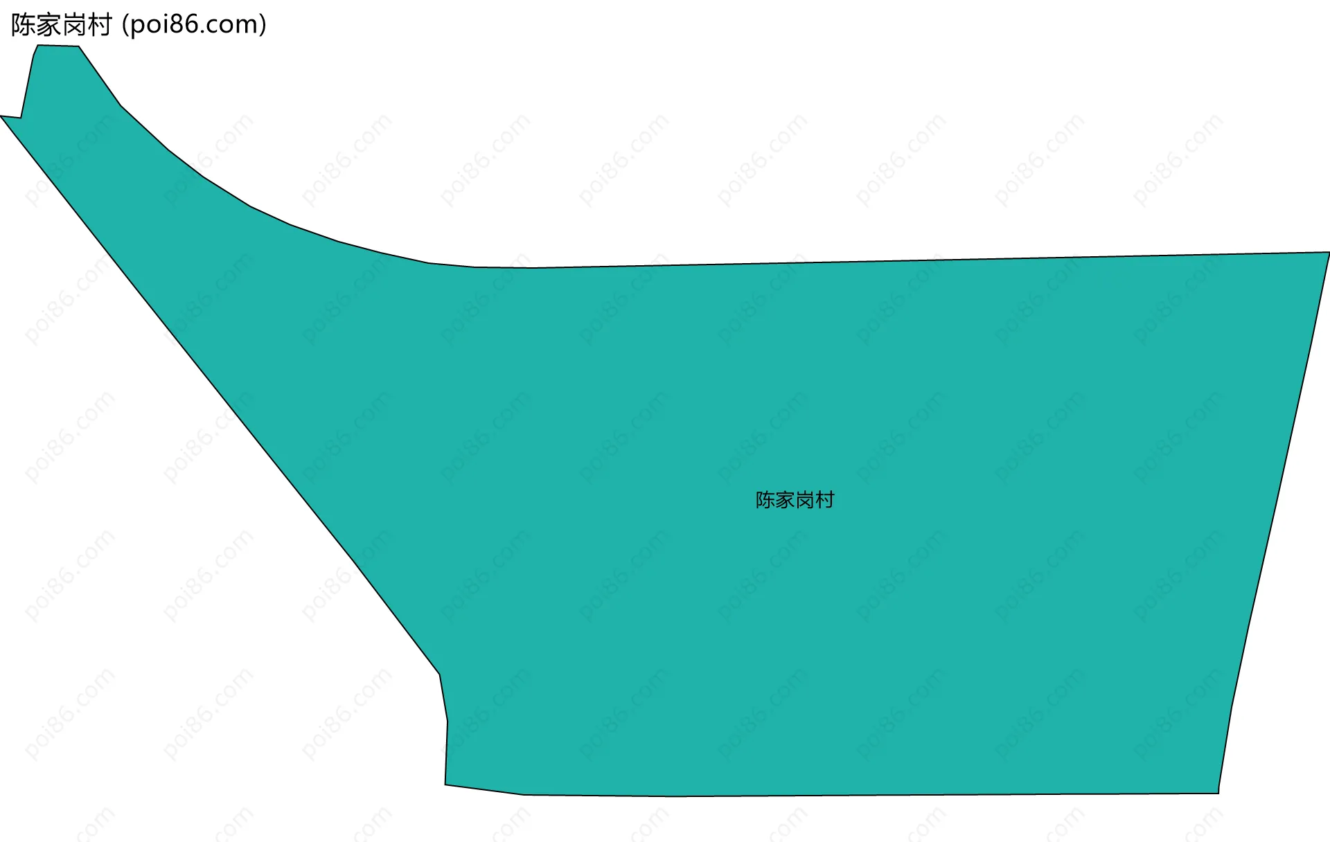 陈家岗村边界地图