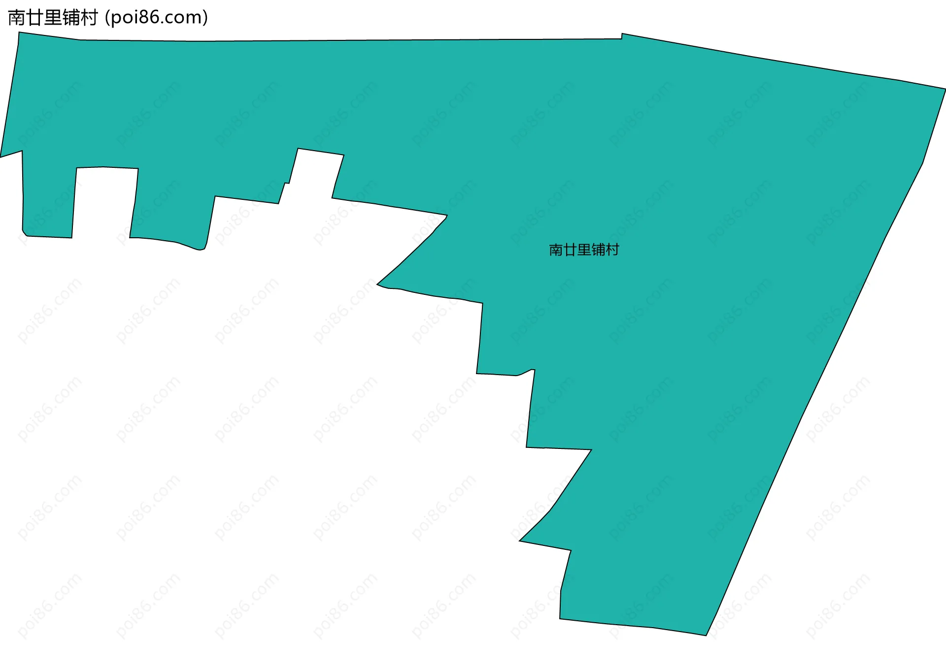 南廿里铺村边界地图