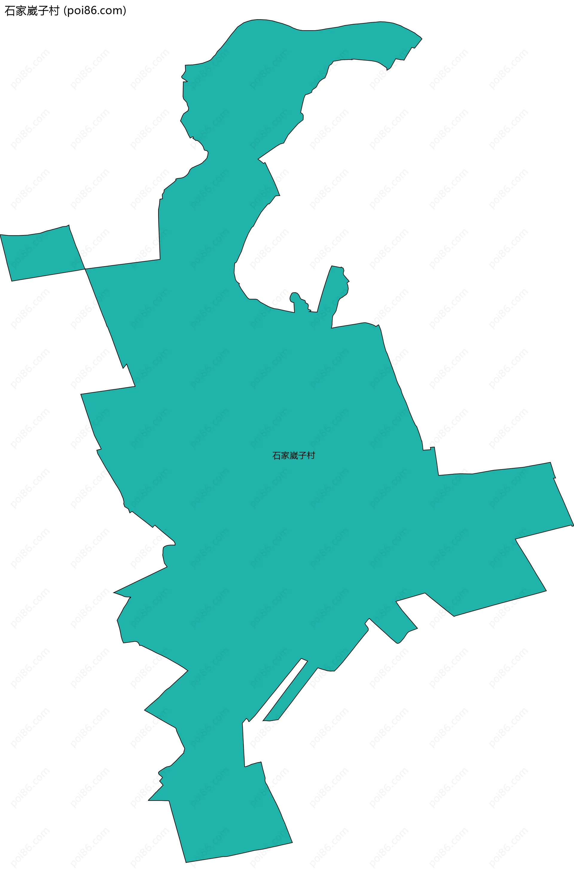 石家崴子村边界地图