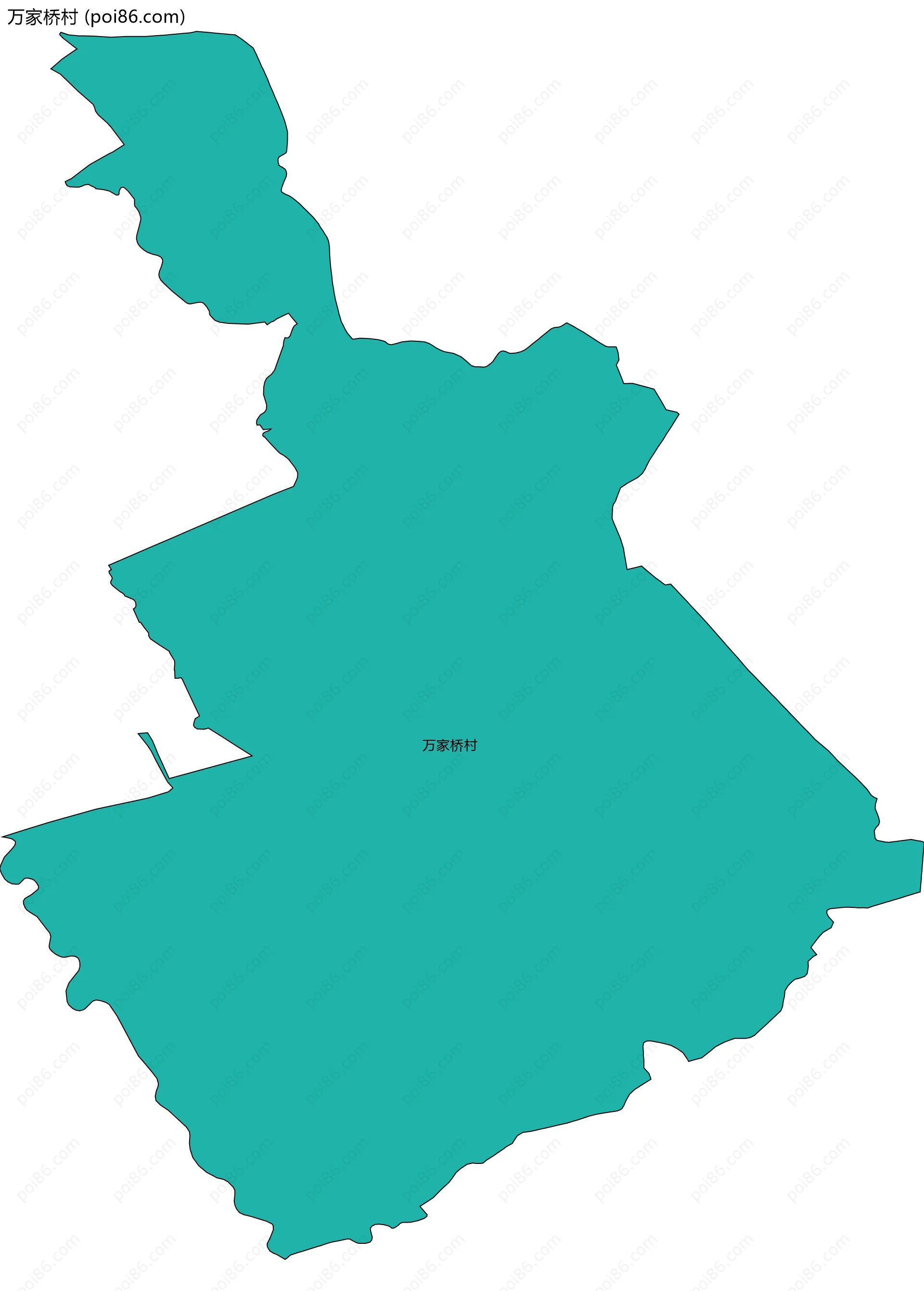 万家桥村边界地图