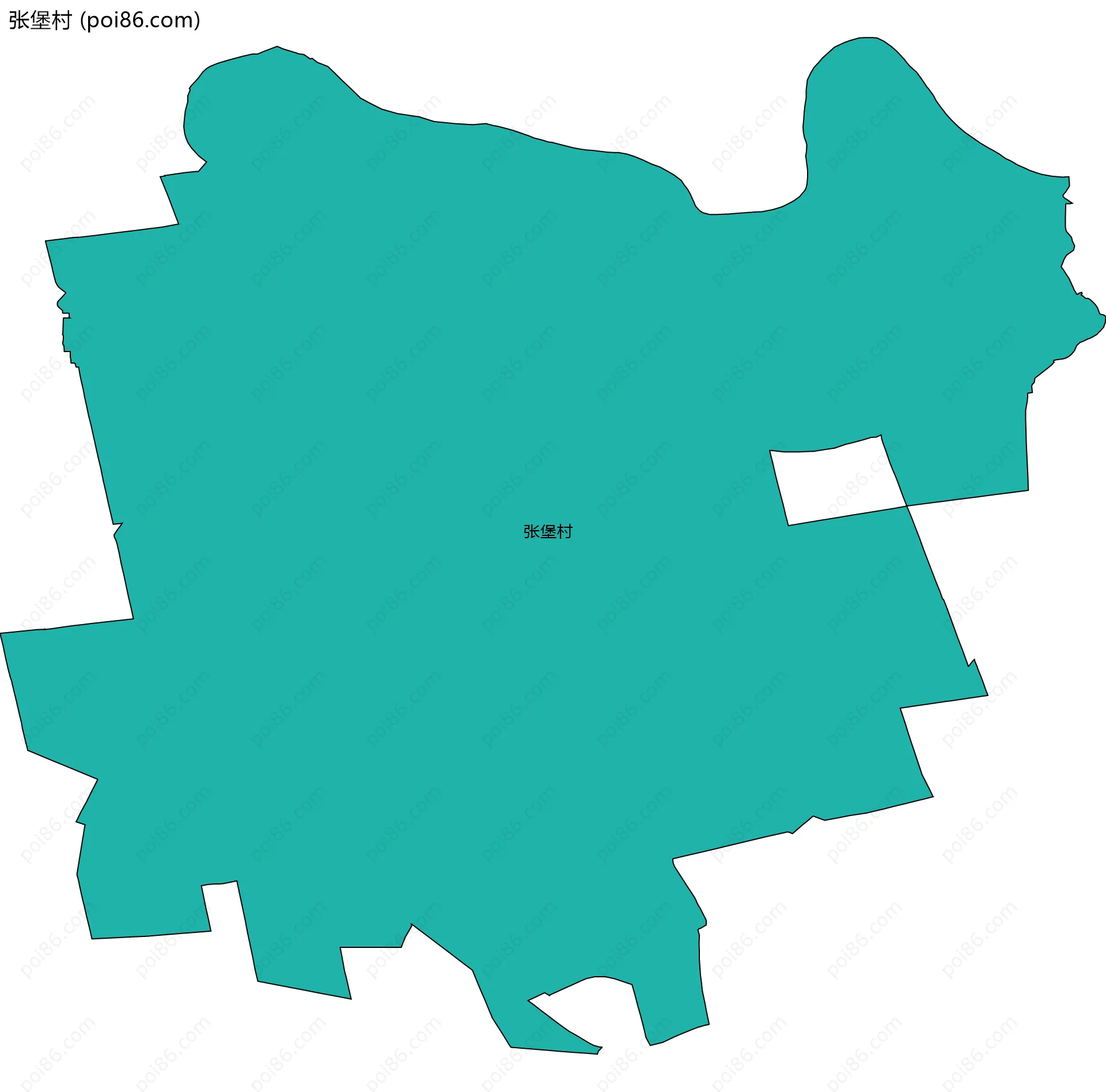 张堡村边界地图