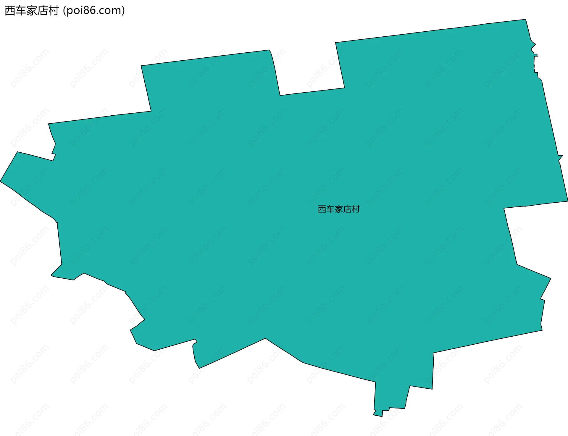西车家店村边界地图