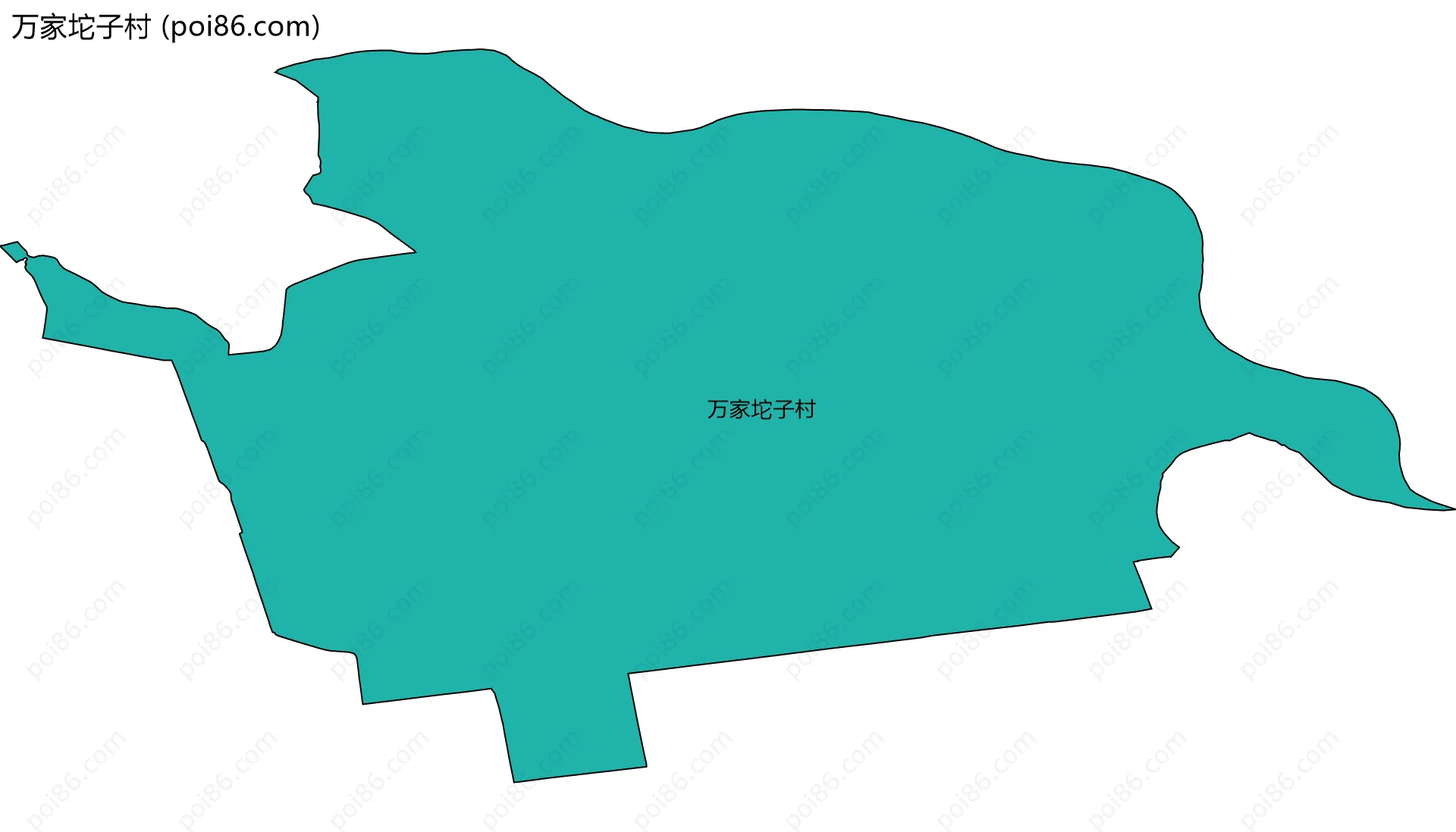 万家坨子村边界地图