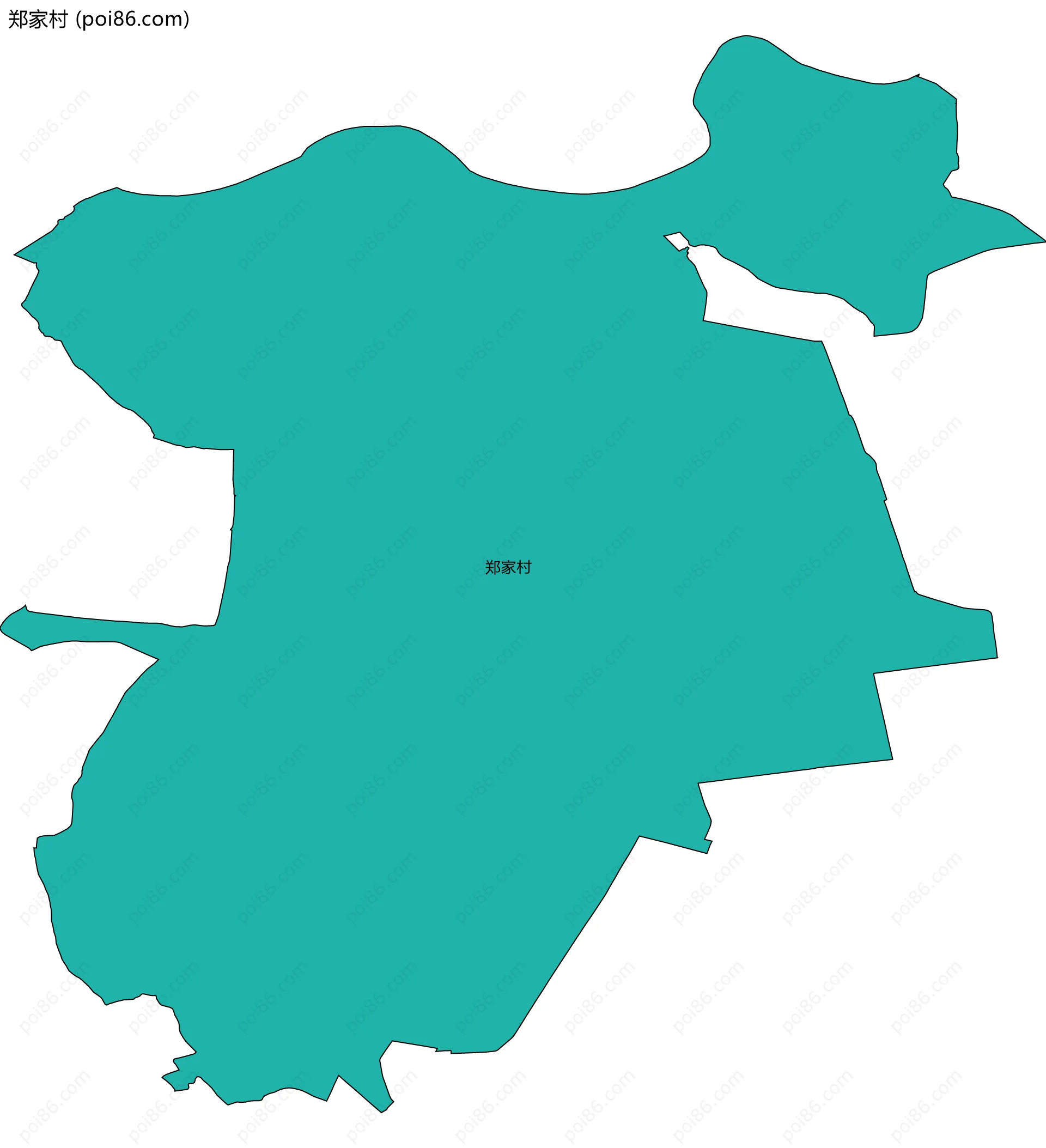 郑家村边界地图