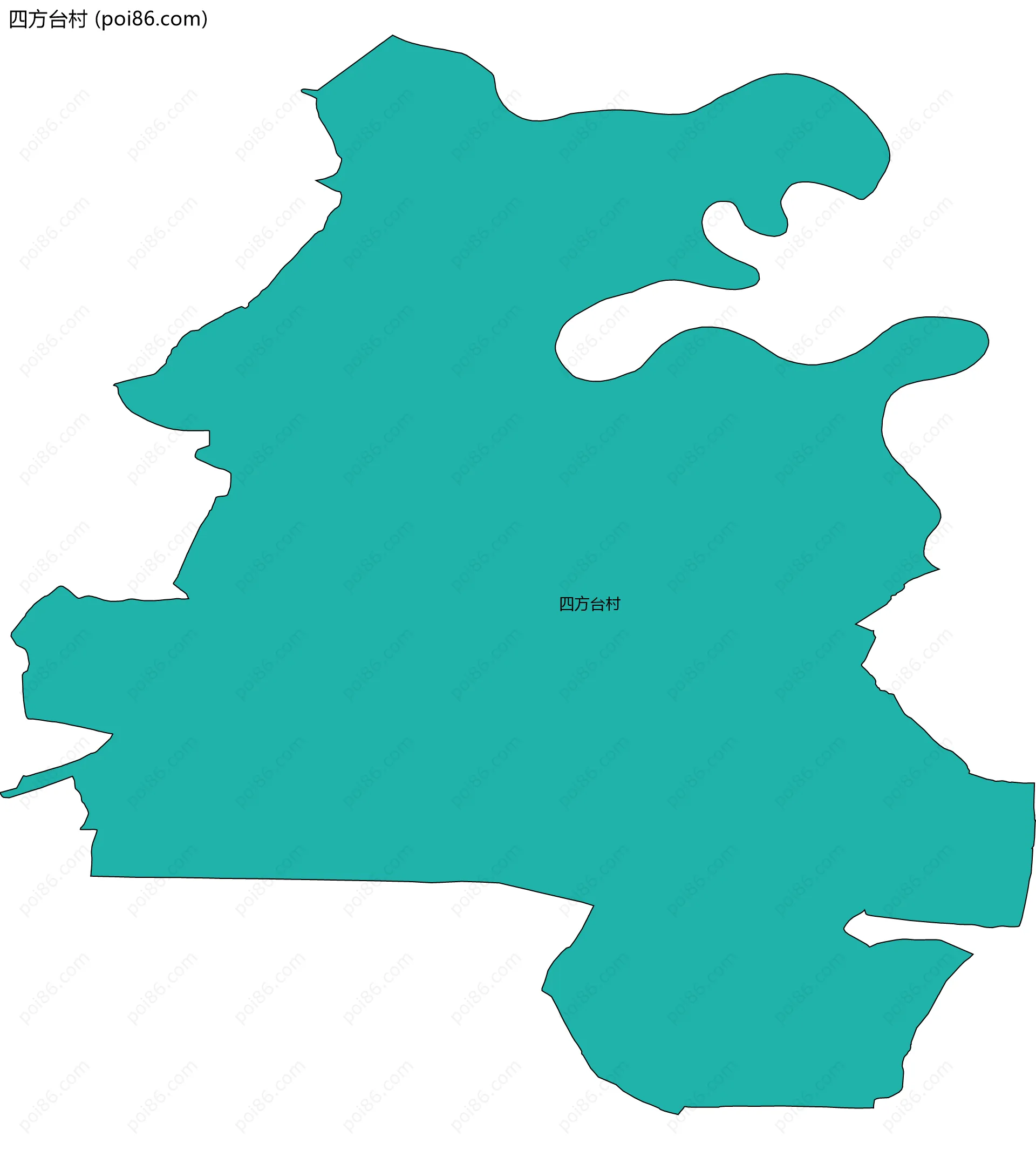 四方台村边界地图