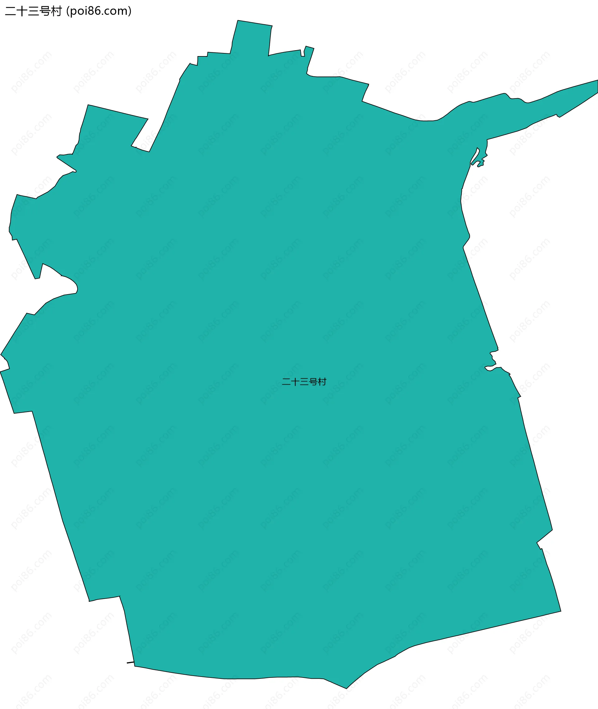 二十三号村边界地图