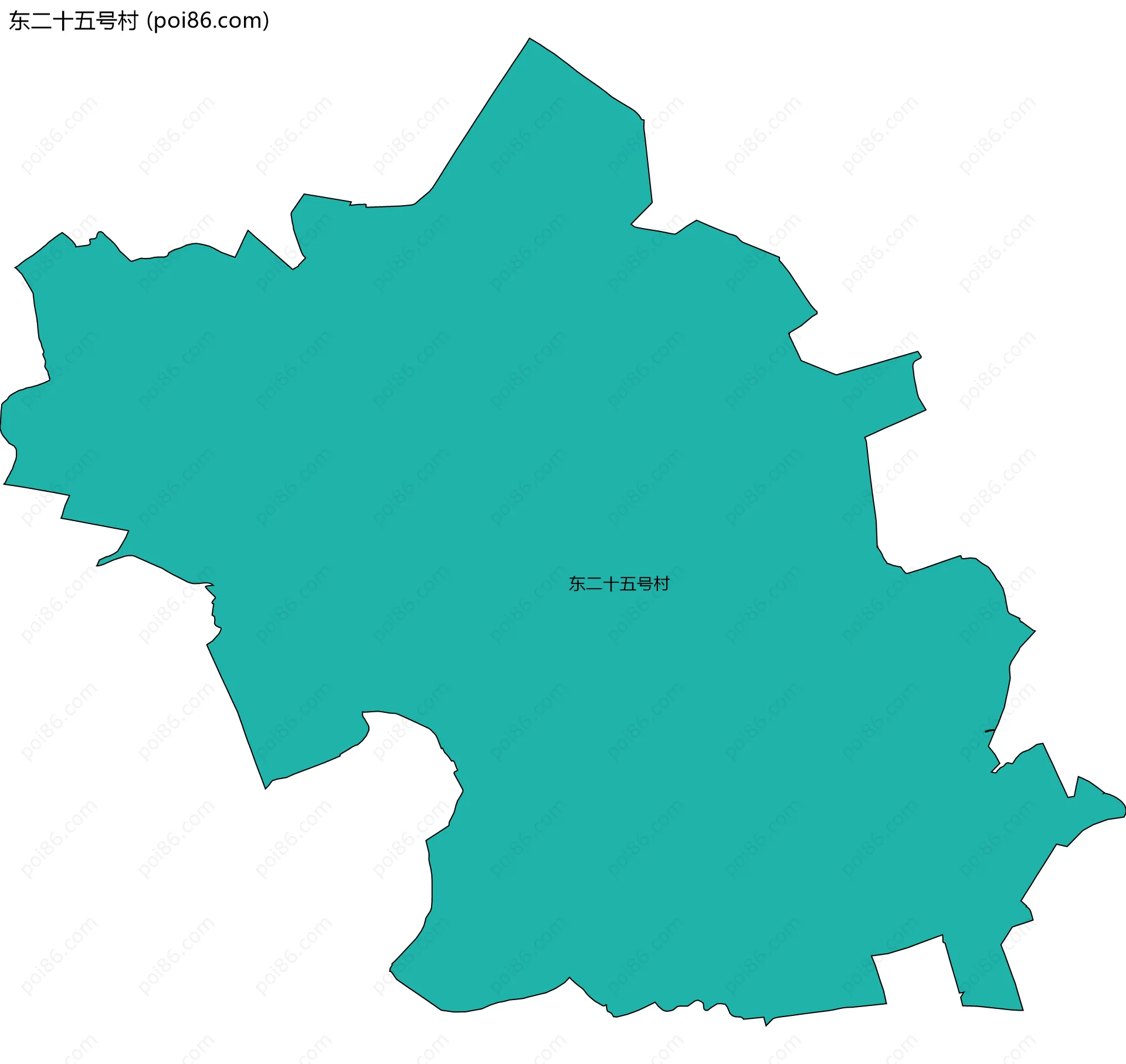 东二十五号村边界地图