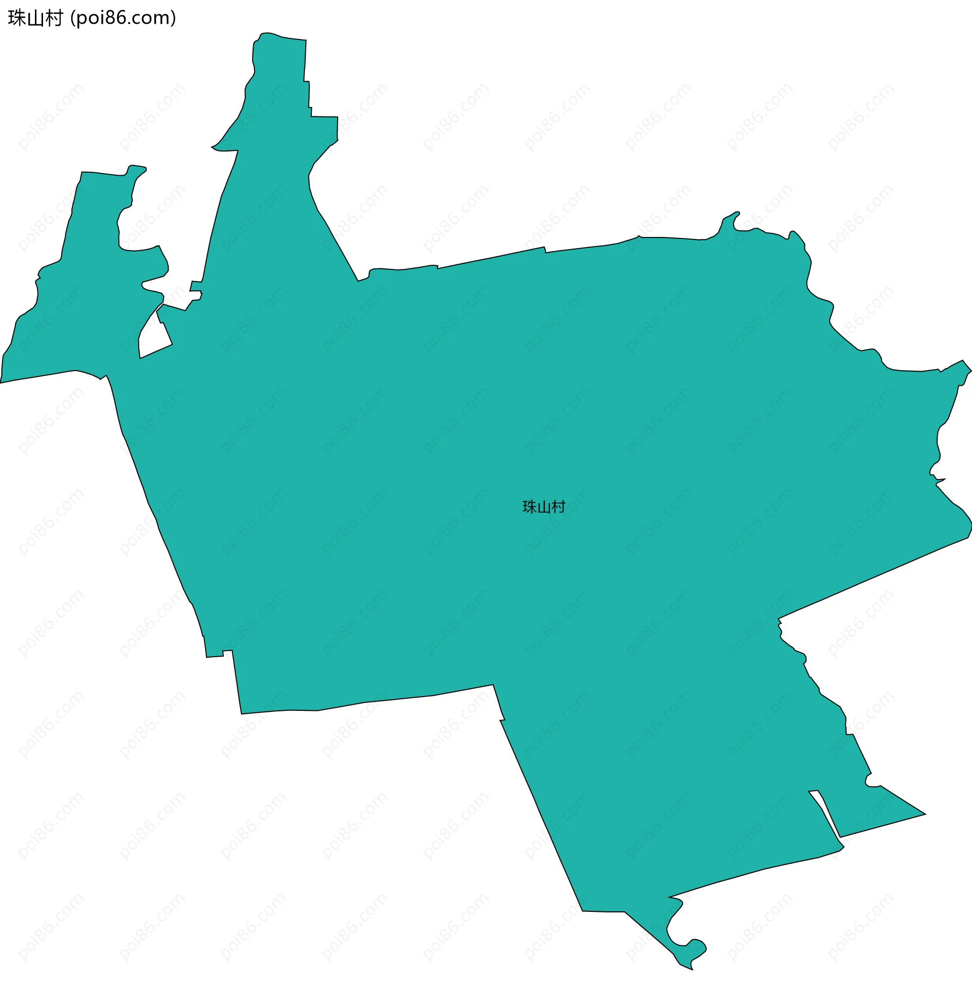 珠山村边界地图