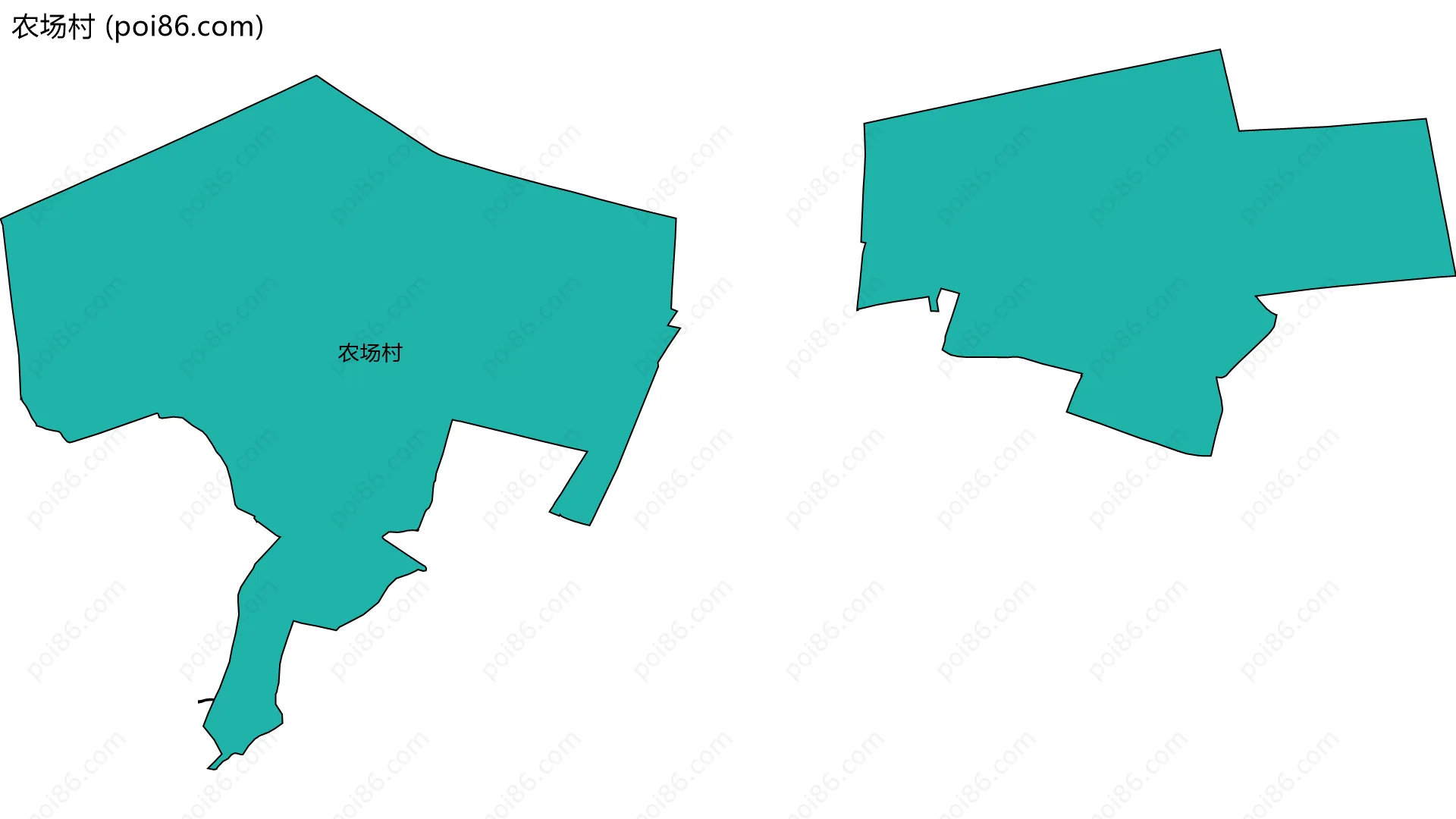 农场村边界地图