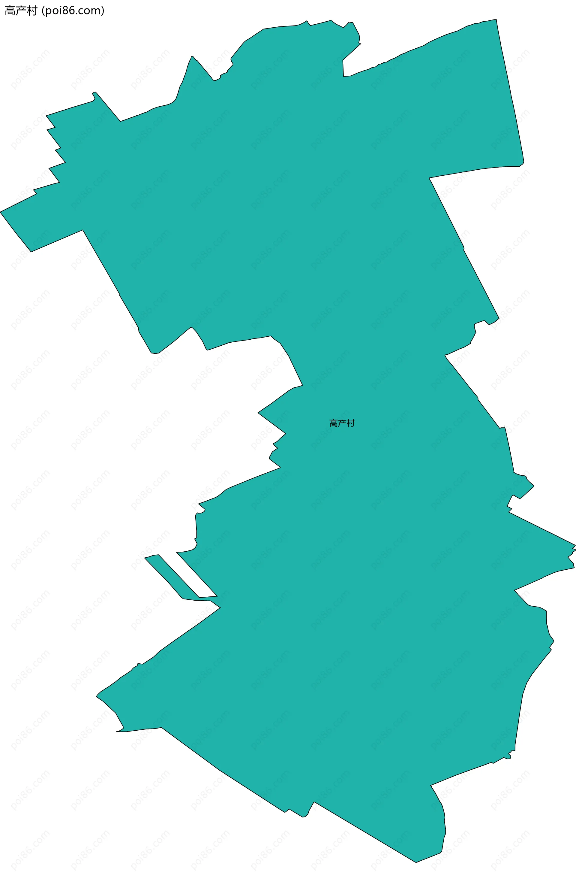 高产村边界地图