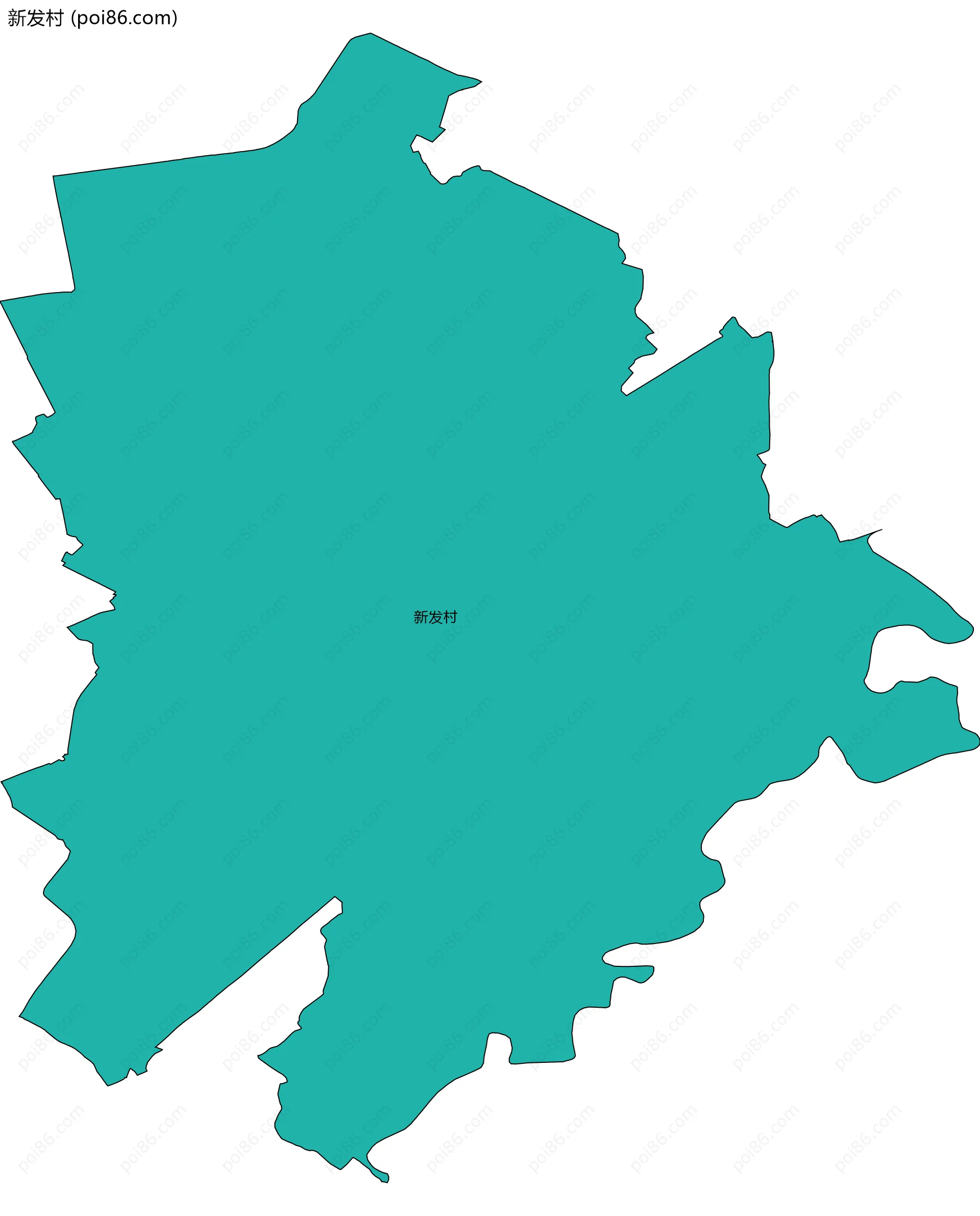 新发村边界地图