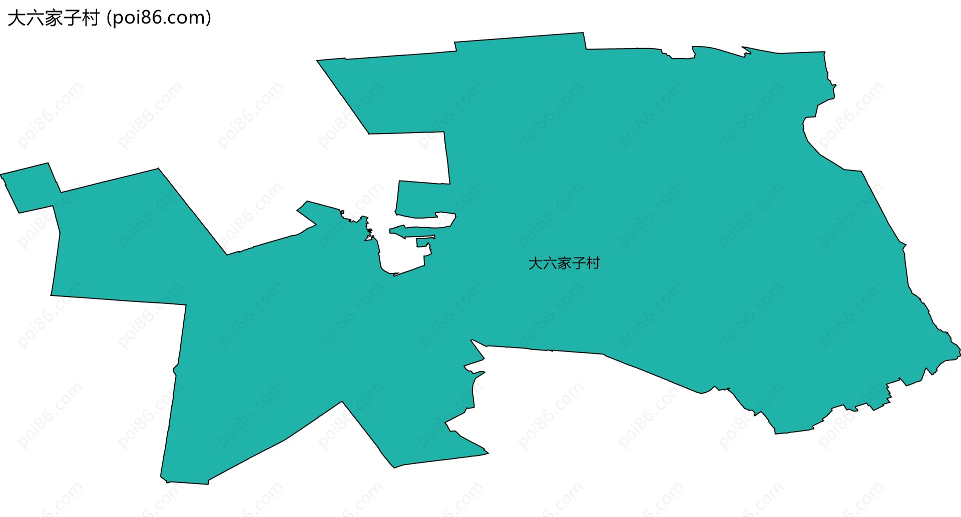 大六家子村边界地图