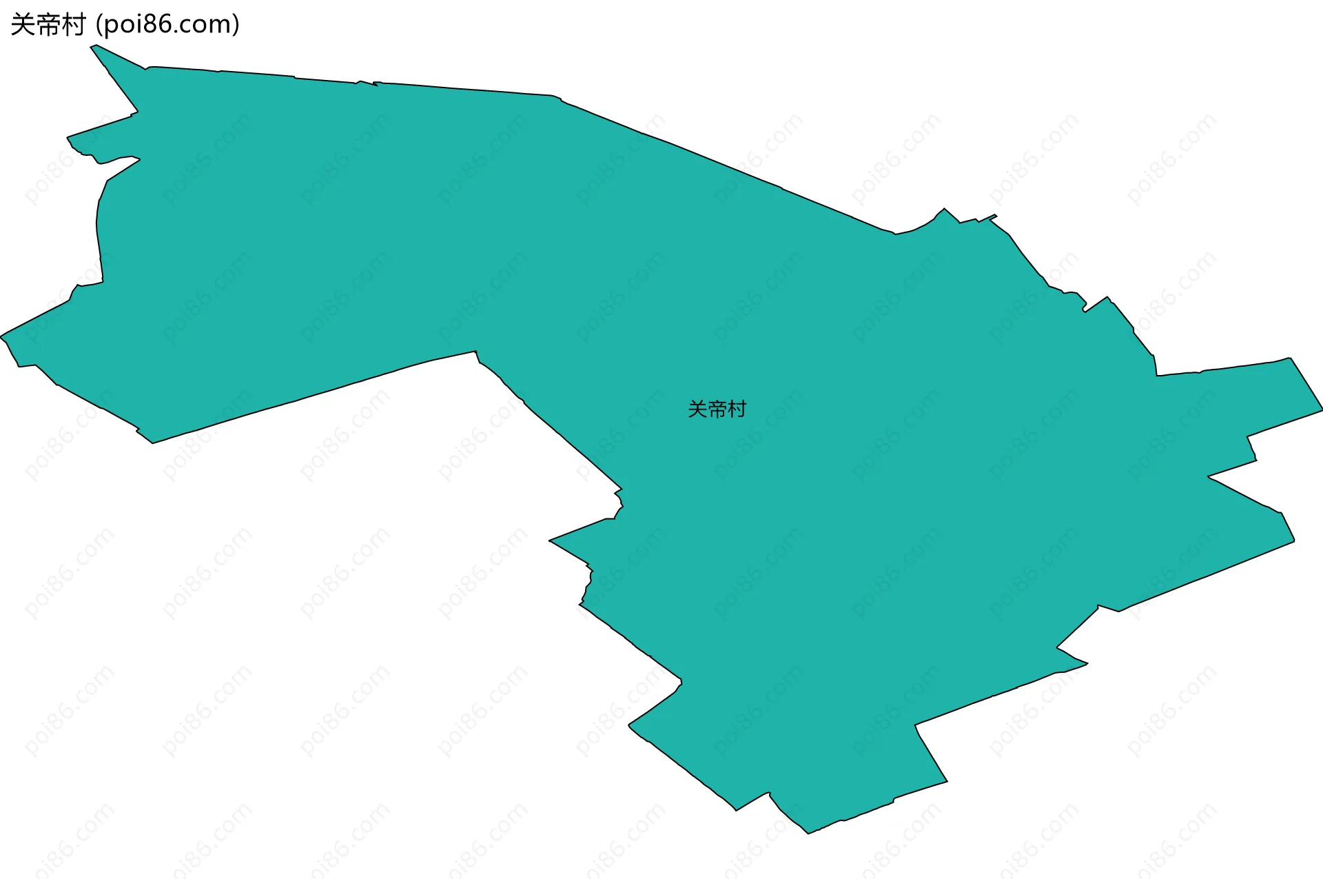 关帝村边界地图
